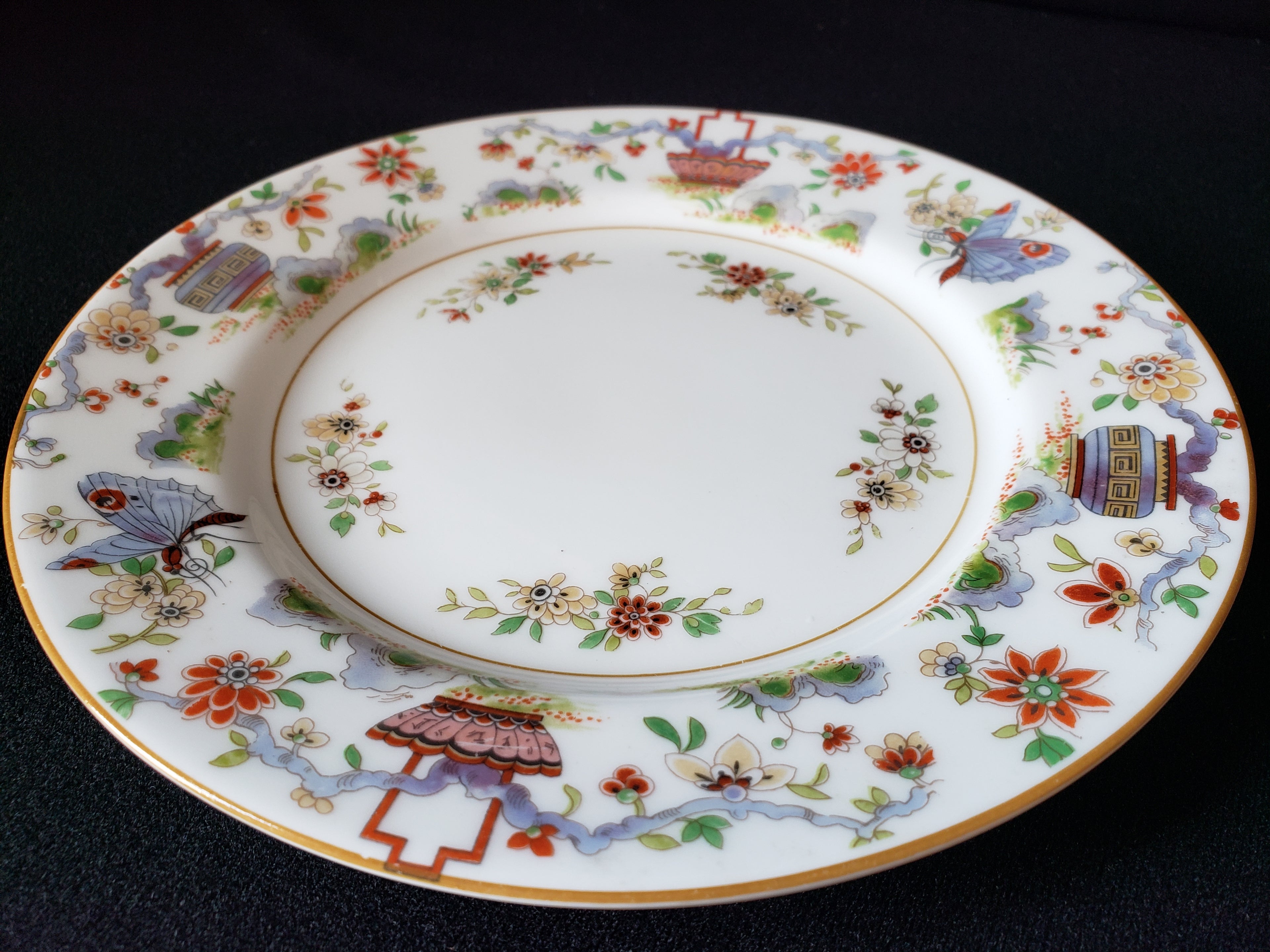 Vintage Royal Worcester Higgins Seiter Butterfly Salad Plate 8" (lot 2123)