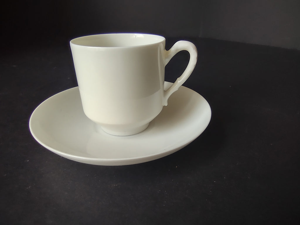 Haviland France Limoges Demitasse Cup and Saucer Plain White (lot 1027)