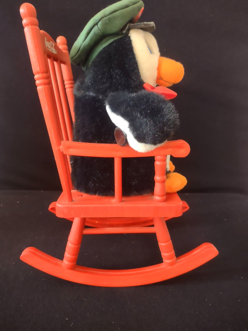 Vintage Musical Coca Cola Penguin On Rocking Chair Does NOT Rock (Lot 3523)