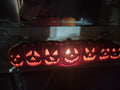 Halloween Polyresin Jack O Lantern Pumpkin Patch 27" Long (Lot 3139)