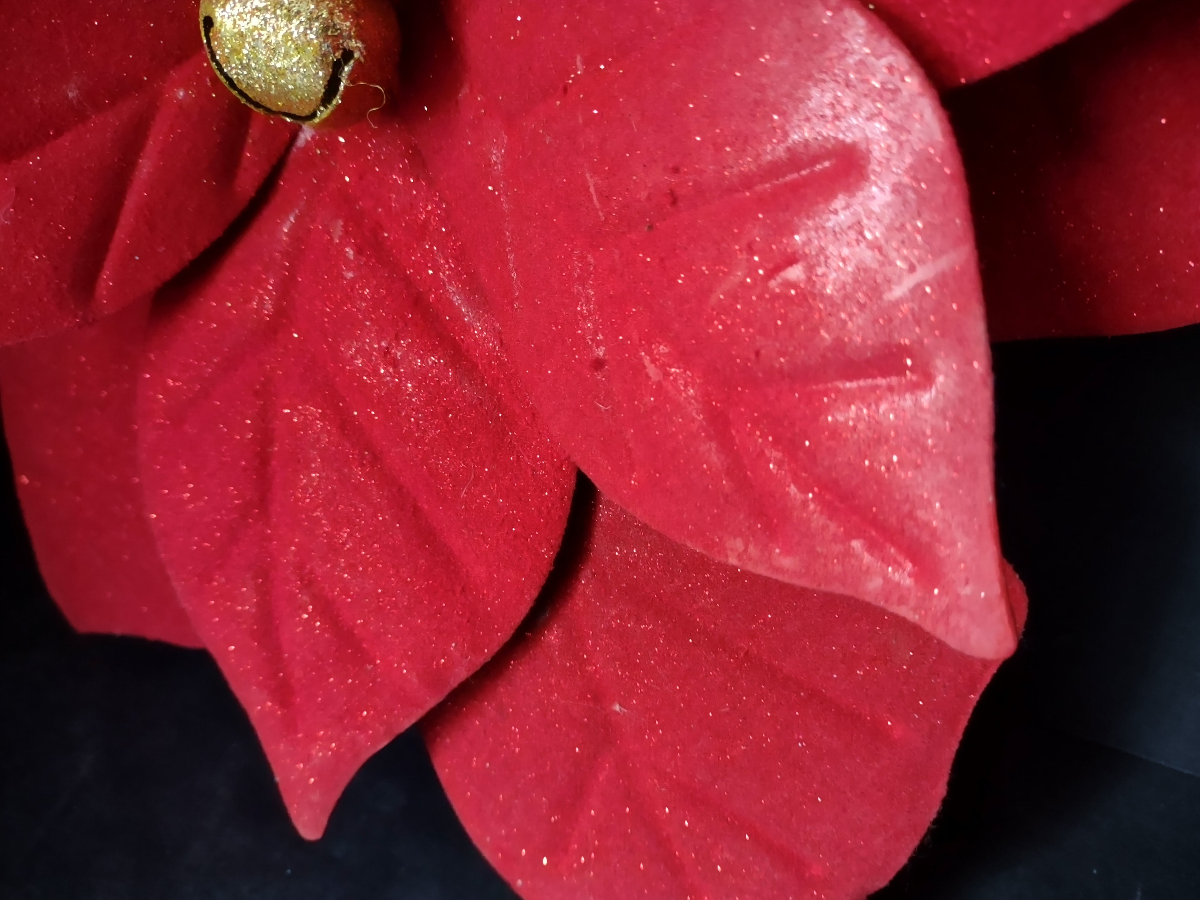 Christmas 13" Metal Poinsettia Flower (lot 3406)