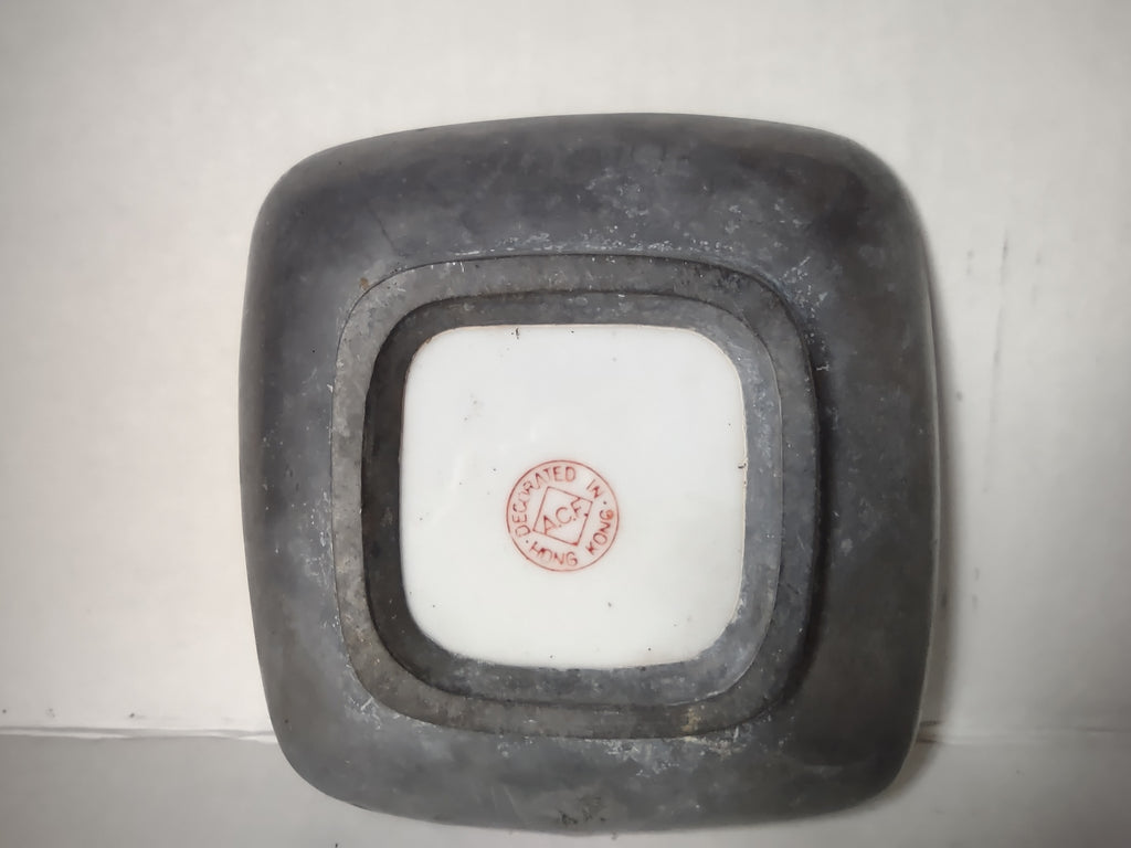 Vintage Japanese Porcelain Ware Hong Kong Bowl Ashtray Birds Flowers (lot 5333)