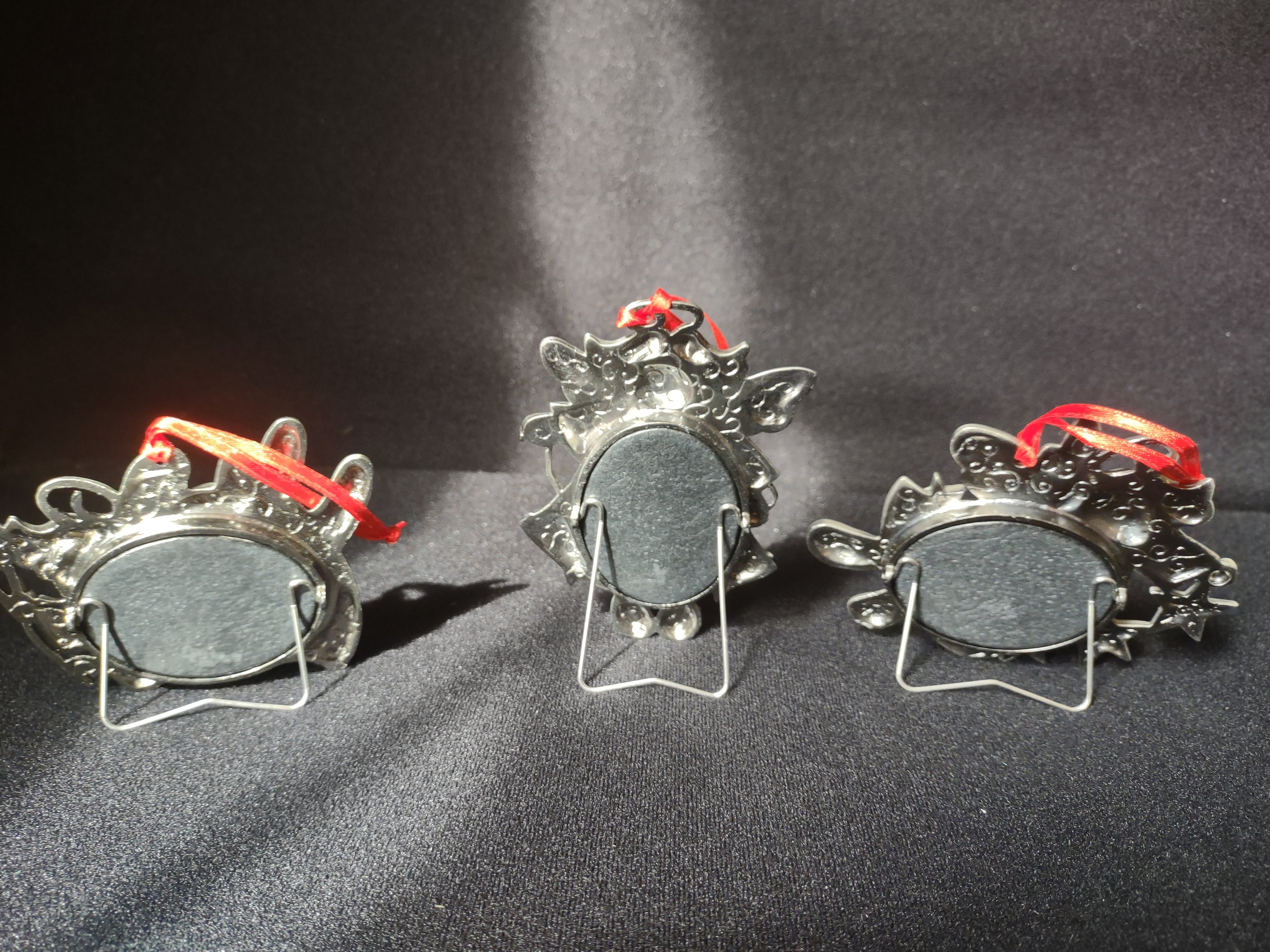 Christmas Holiday Set of 3 Ornament Frame Angel (lot 1565)