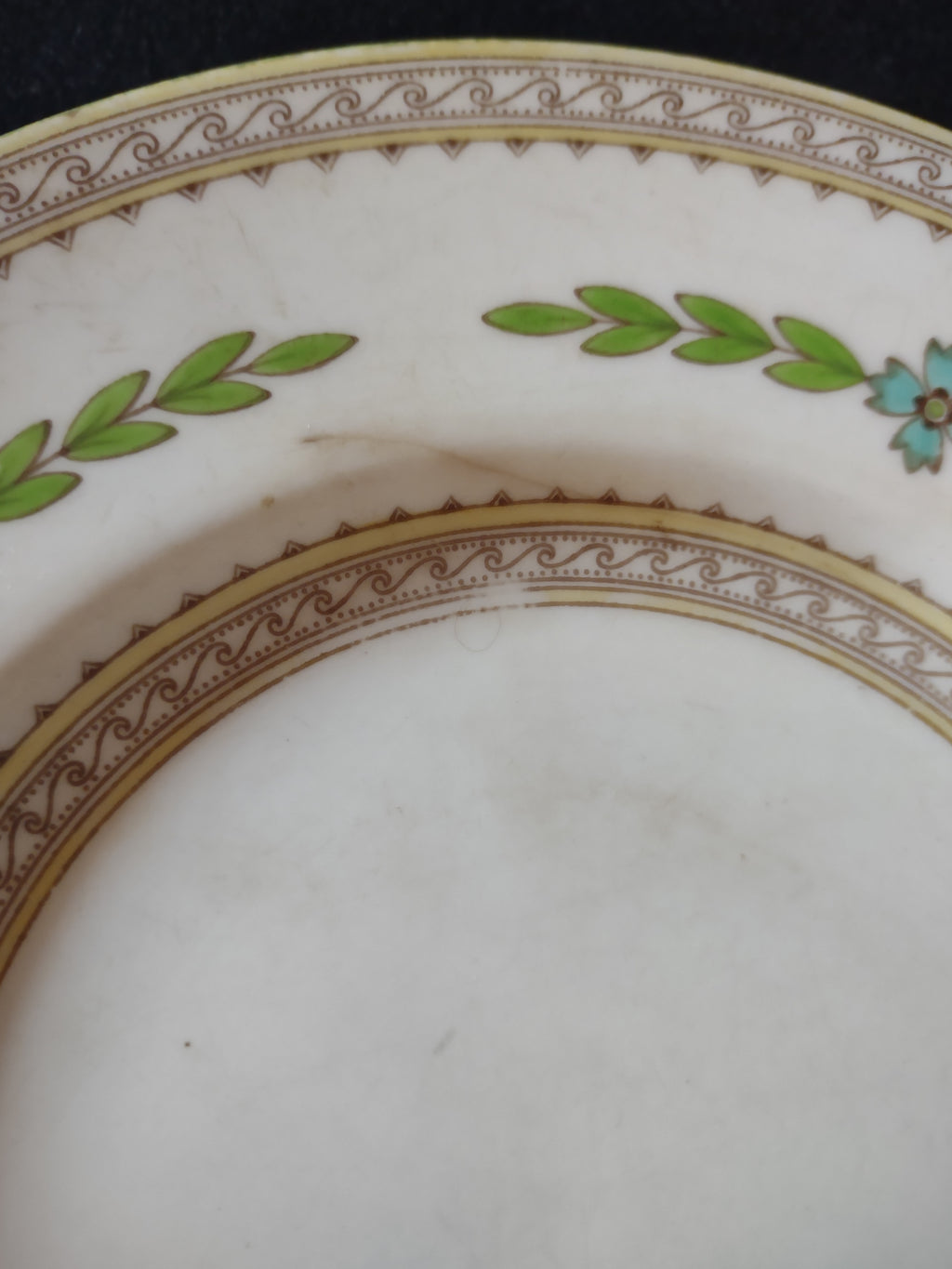 Vintage Minton Kent Lunch Salad Plate Bone China Green Turquoise x 4 (Lot 5458)