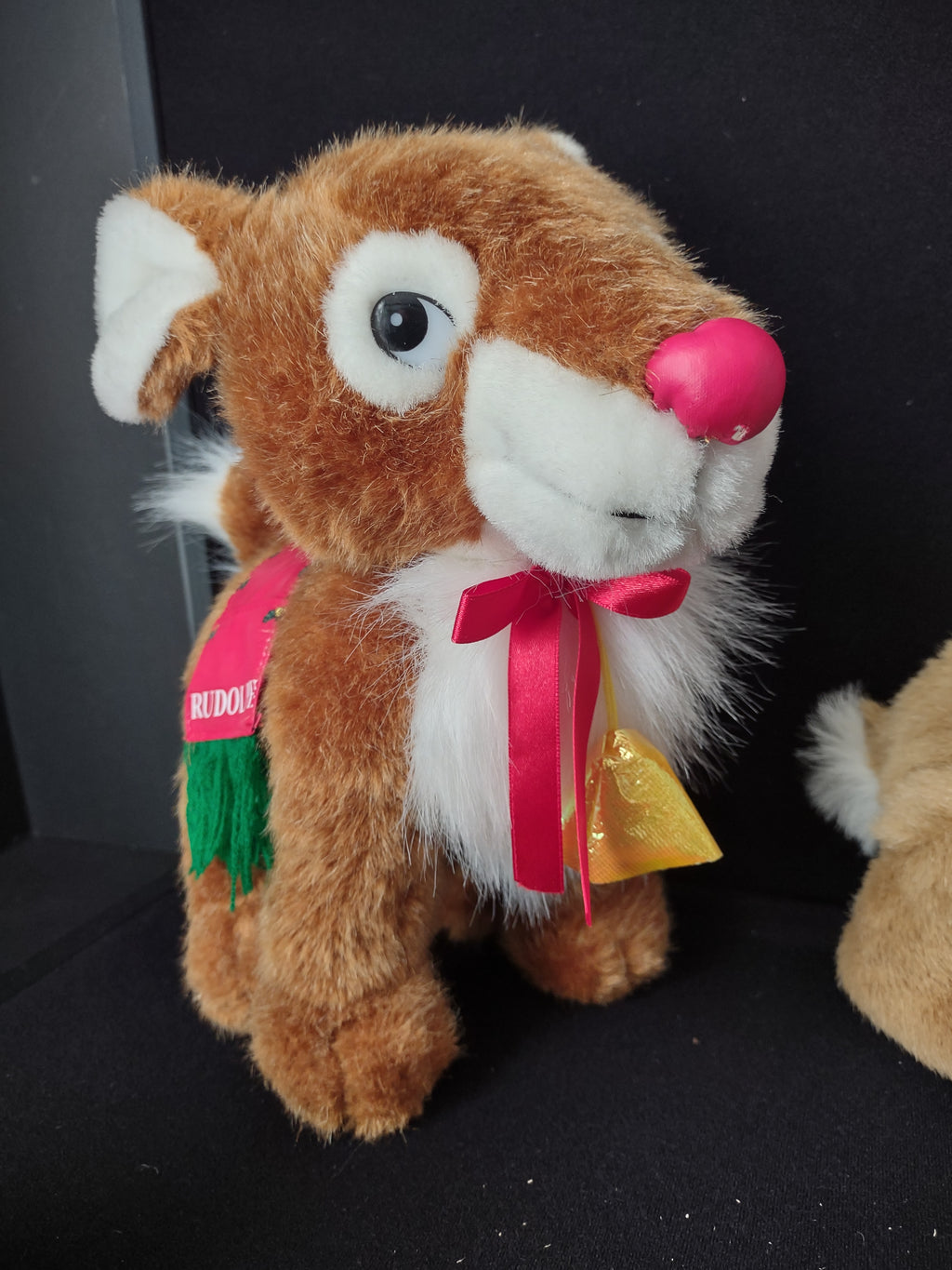 Lot of 3 Plush Rudolph Reindeer Small one is Musical (lot 2358)