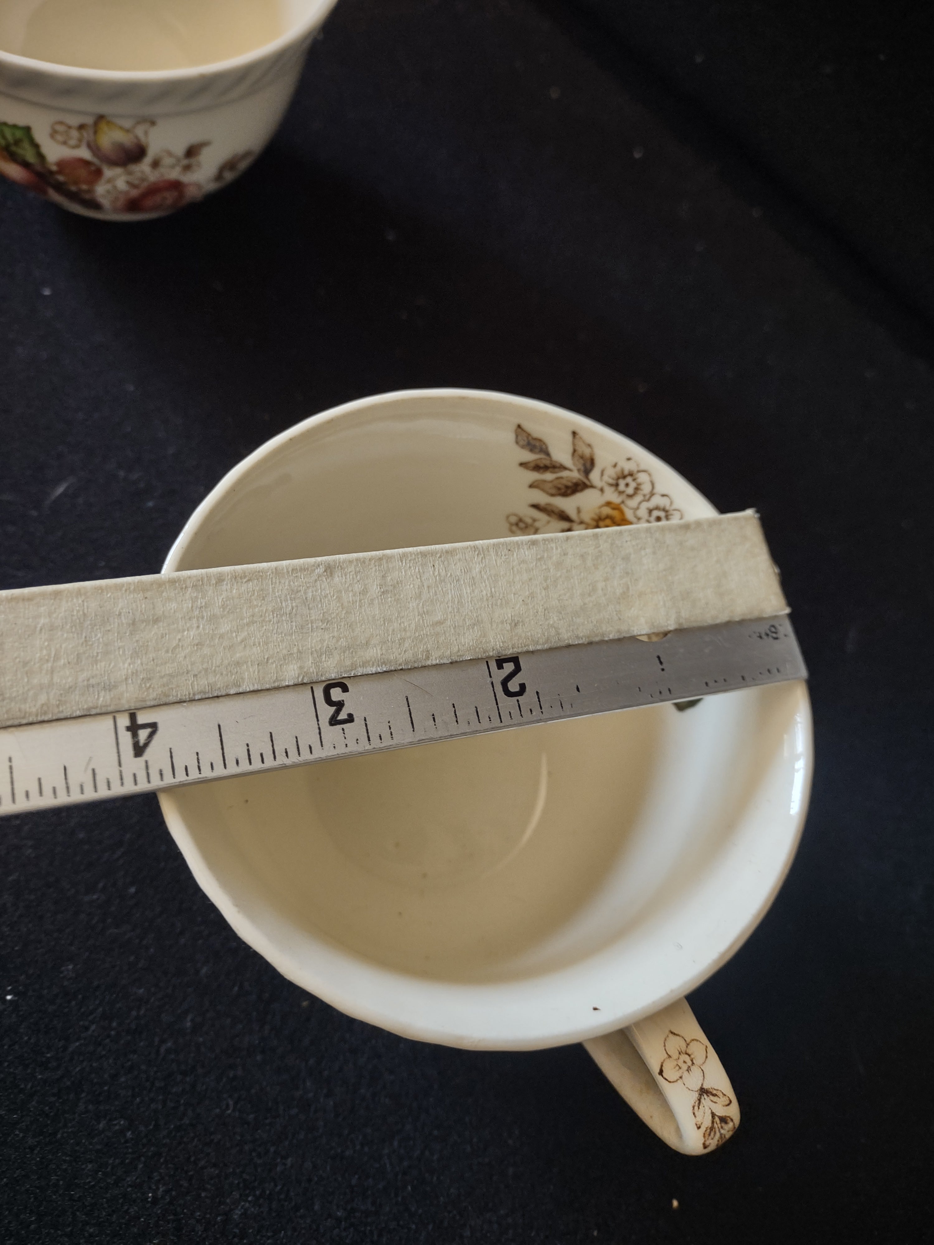 Vintage Johnson Bros Pomona Ironstone England Teacup x 2 (lot 5617)