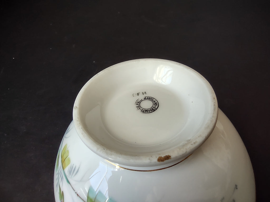 CFH Limoges French Shabby Cottage Chic Bowl Floral (lot 1127)
