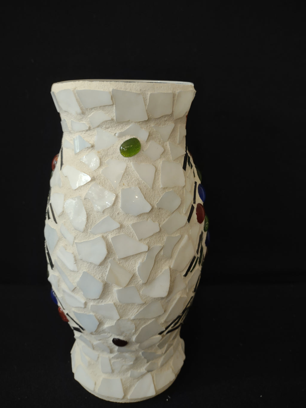 Vintage Mosaic Christmas Tree Hurricane Candle Holder (Lot 3729)