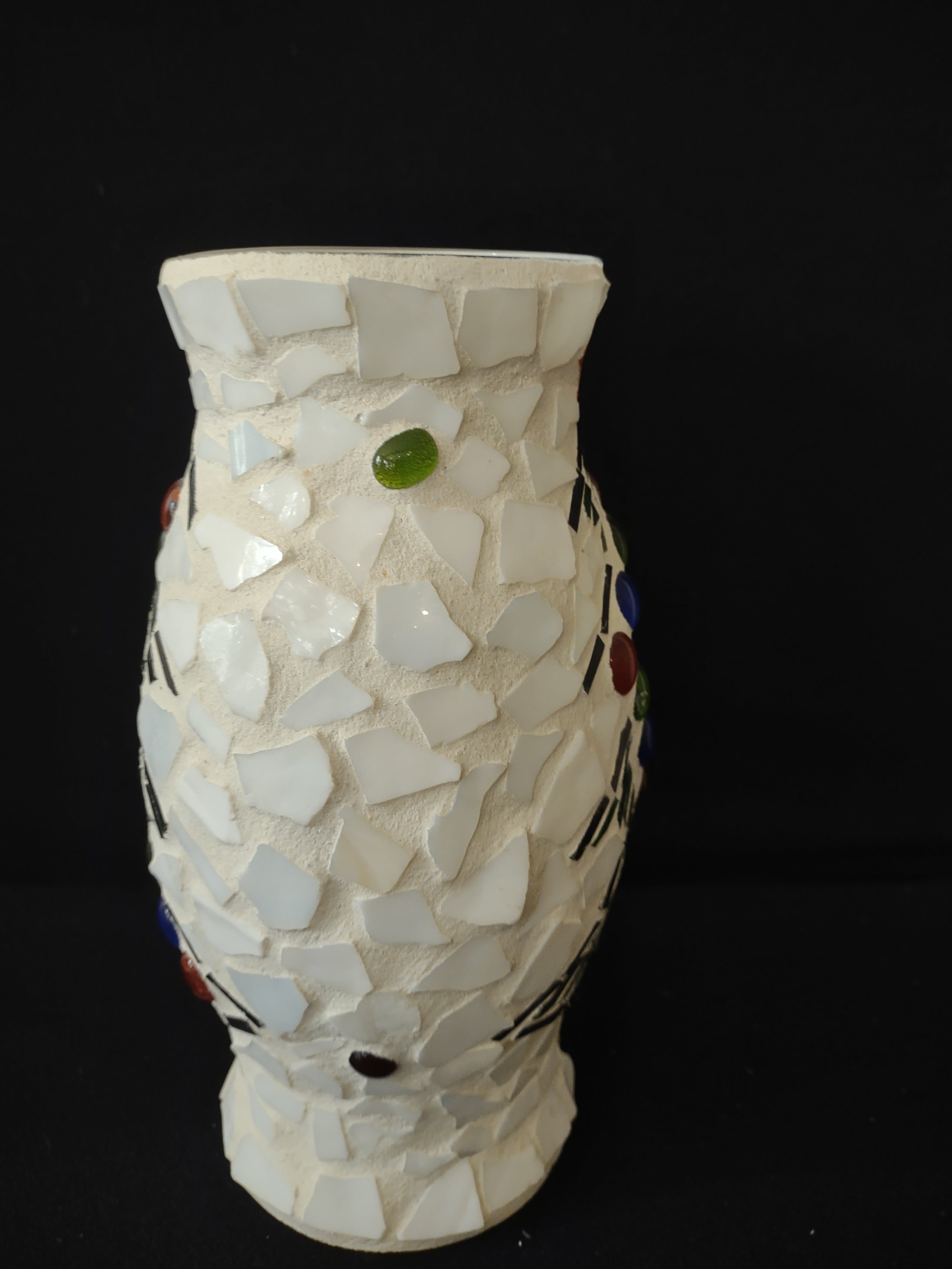 Vintage Mosaic Christmas Tree Hurricane Candle Holder (Lot 3729)