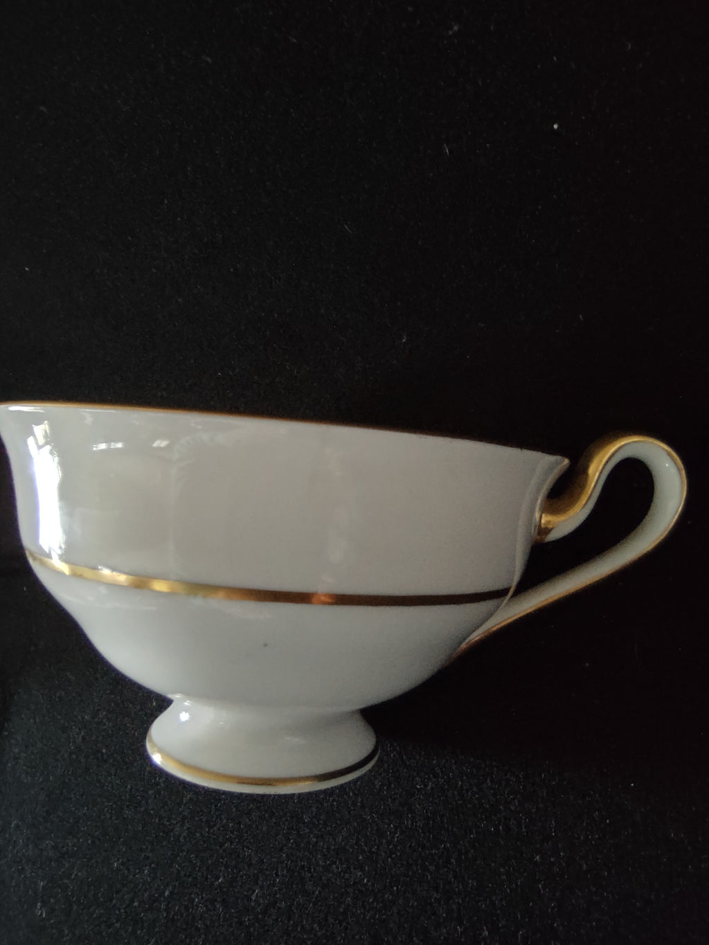 Vintage Spode Teacup Saucer Chatham #14 Bone China Gold Trim Set Of 2 (Lot 5711)