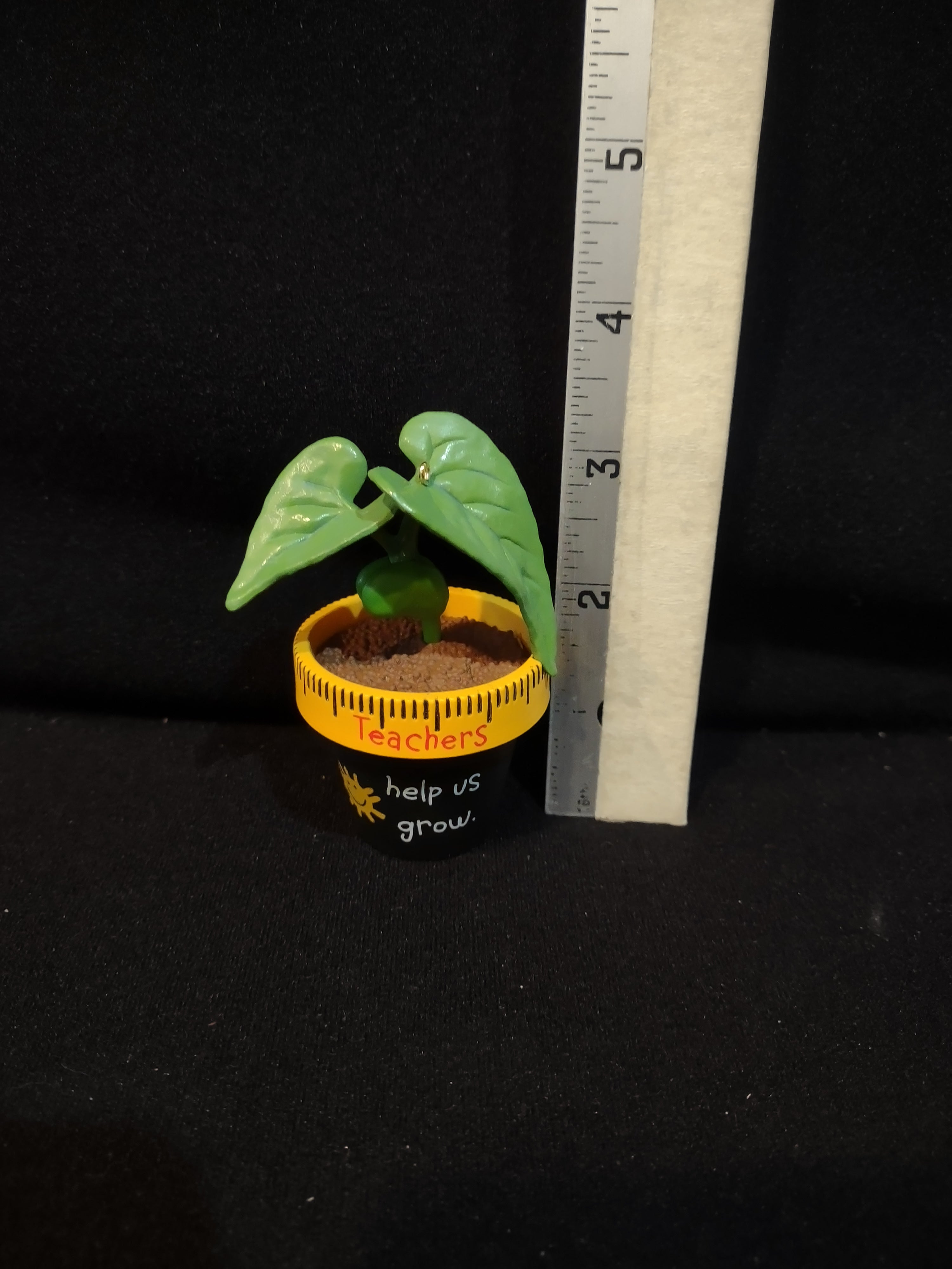 Hallmark Christmas Ornaments Teachers Flower Pot Plant Mini Margarita (Lot 4115)