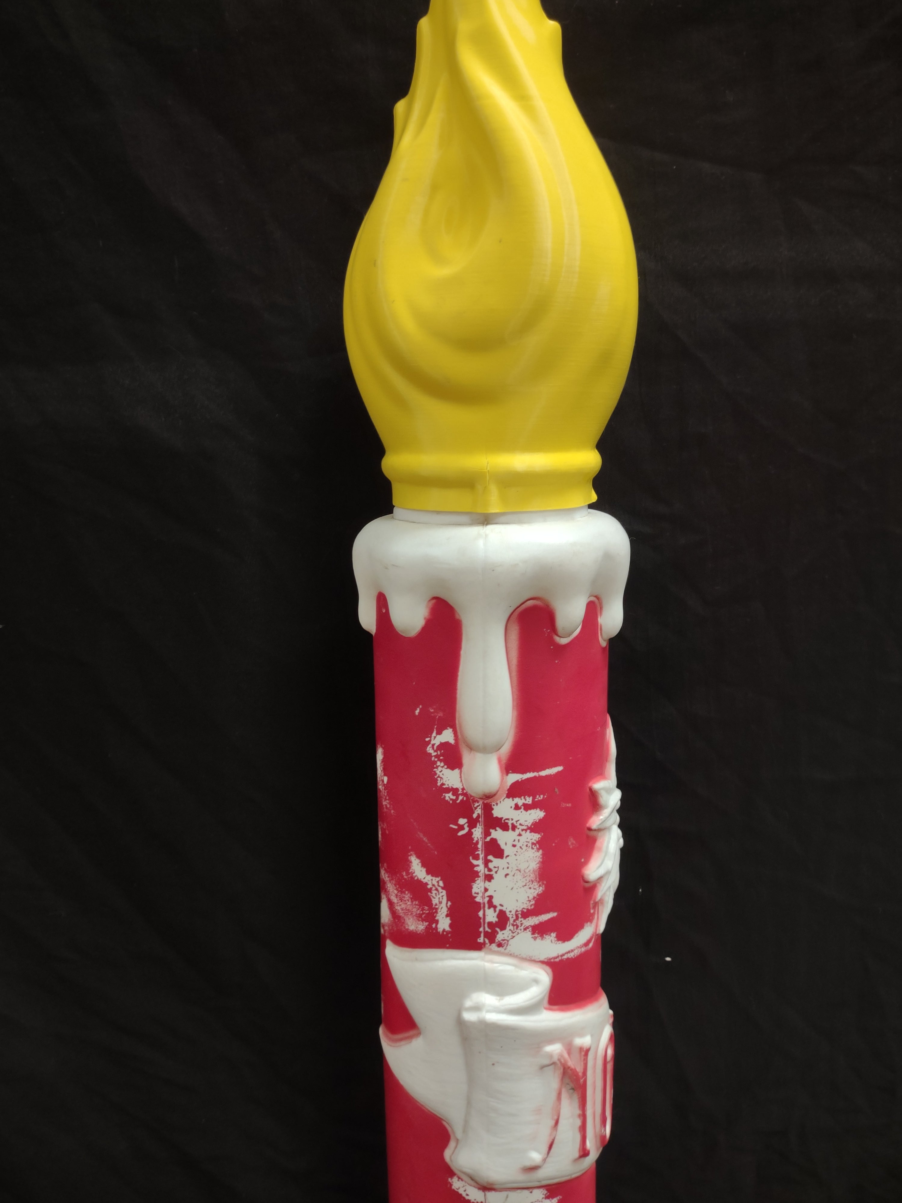 Vintage Christmas Blow Mold Candle Noel 39" (lot 2337)
