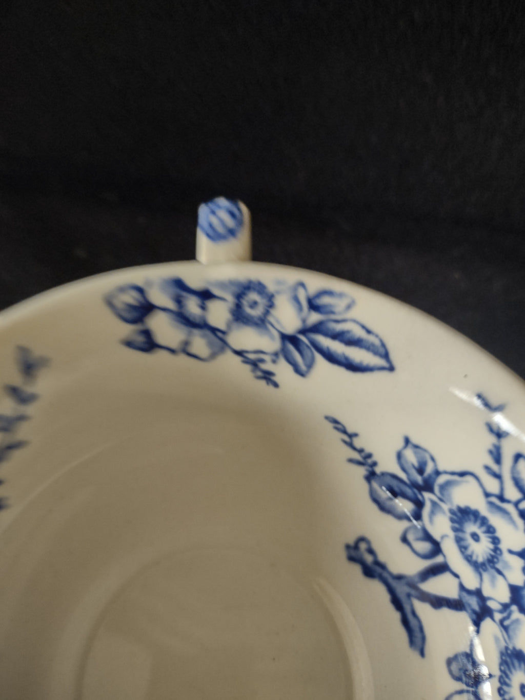 Vintage Cream Soup Bowl Meakin England Ironstone Blue White Set of 3 (Lot 5570)