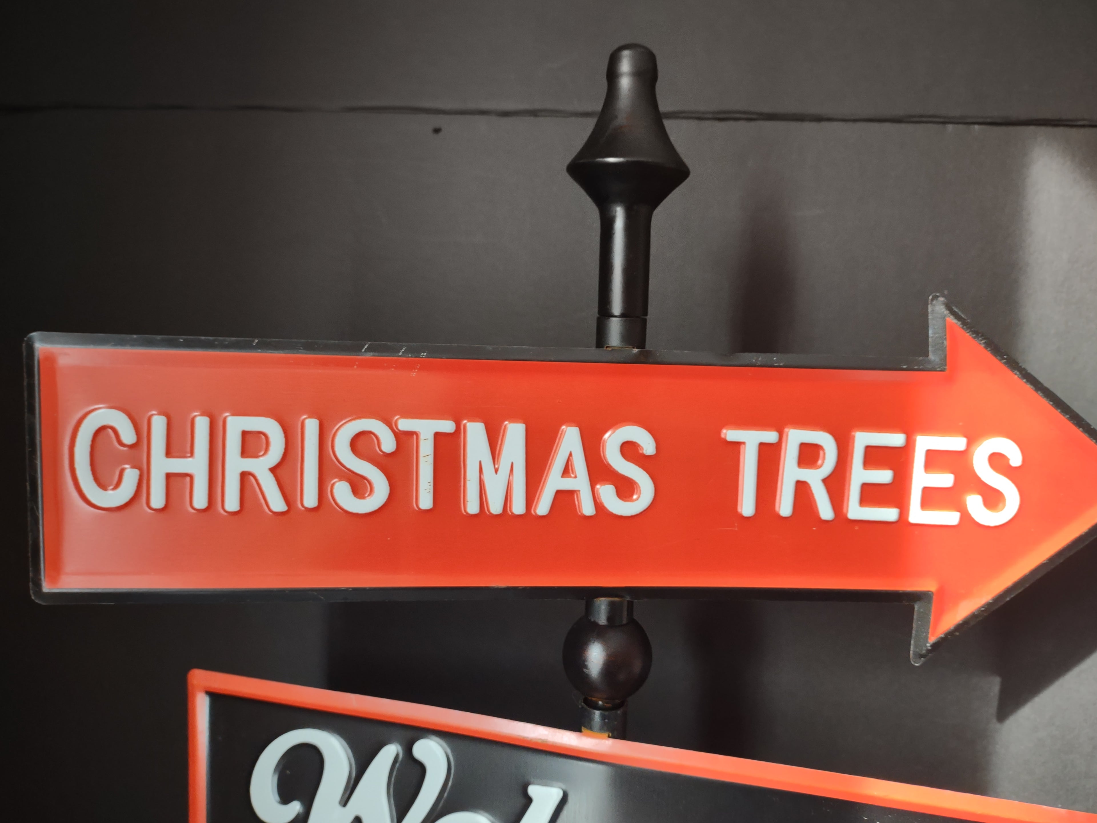 Christmas Tree 36" Metal Sign Pole (lot 2491c)