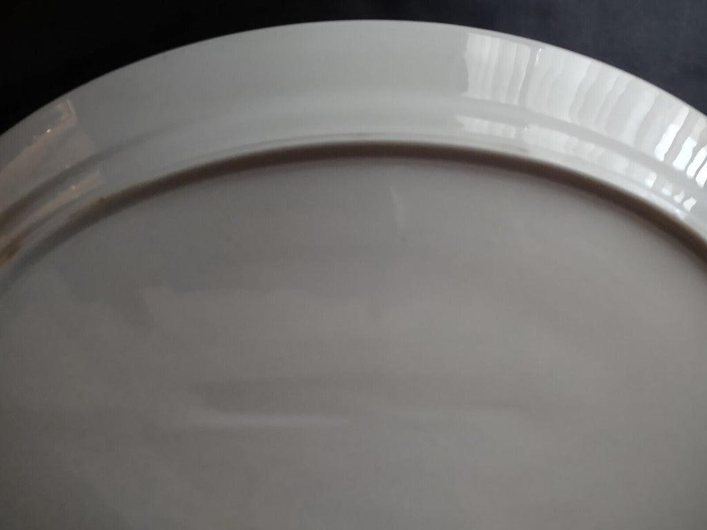 Plain White Oval Serving Platter 14" x 10-1/2" NO BACKSTAMP (lot 414)