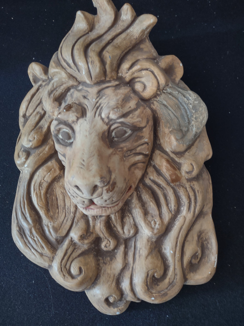 Hand Made Leo/ Wizard Of Oz /Narnia Lion Head Wall Hanging REPAIRED (Lot 3931)