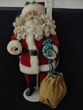 Christmas Danbury Mint Standing Porcelain Santa Claus Toy Sack (Lot 3755)