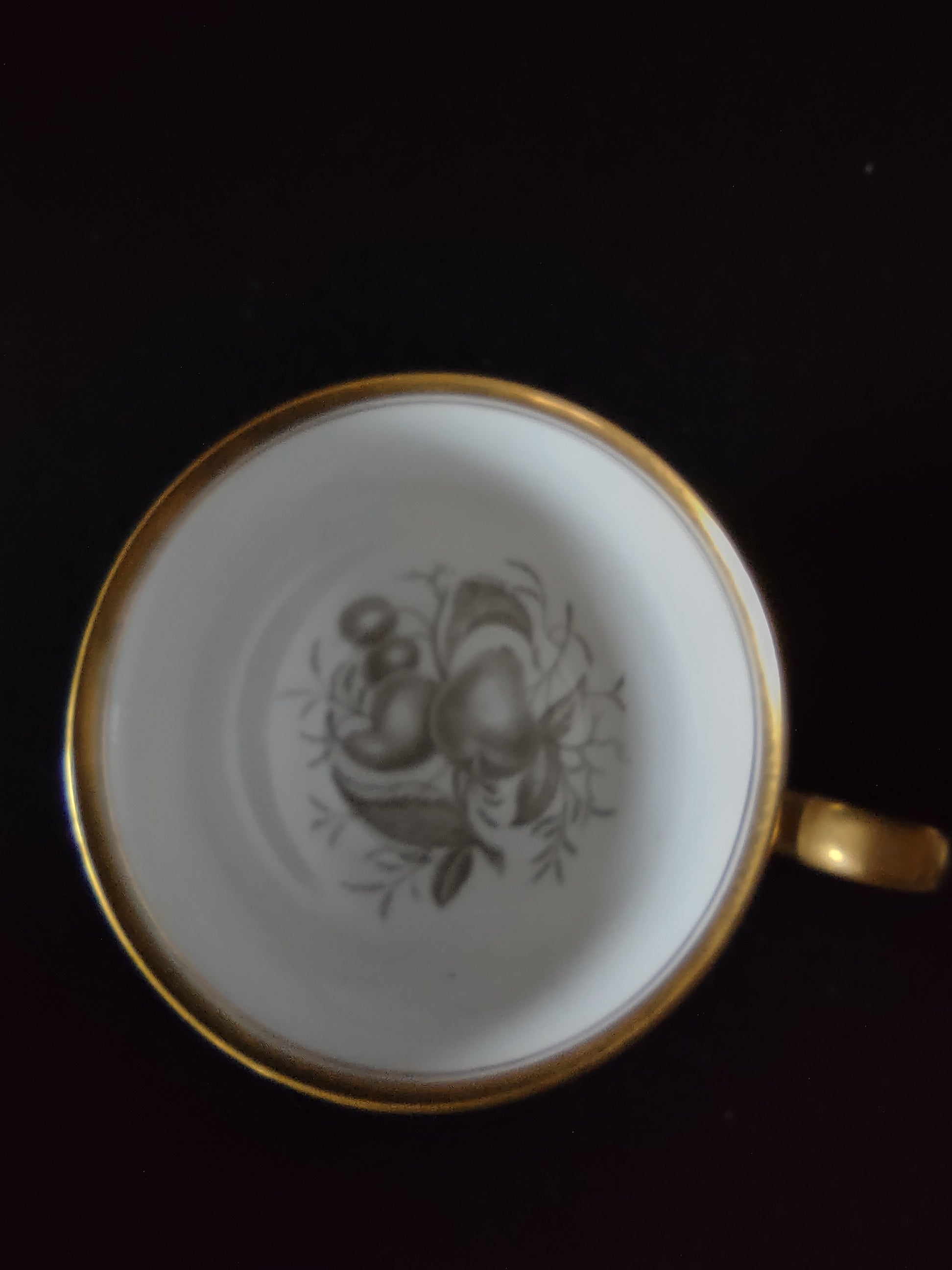 Vintage Spode Teacup Saucer Chatham #14 Bone China Gold Trim Set Of 2 (Lot 5711)