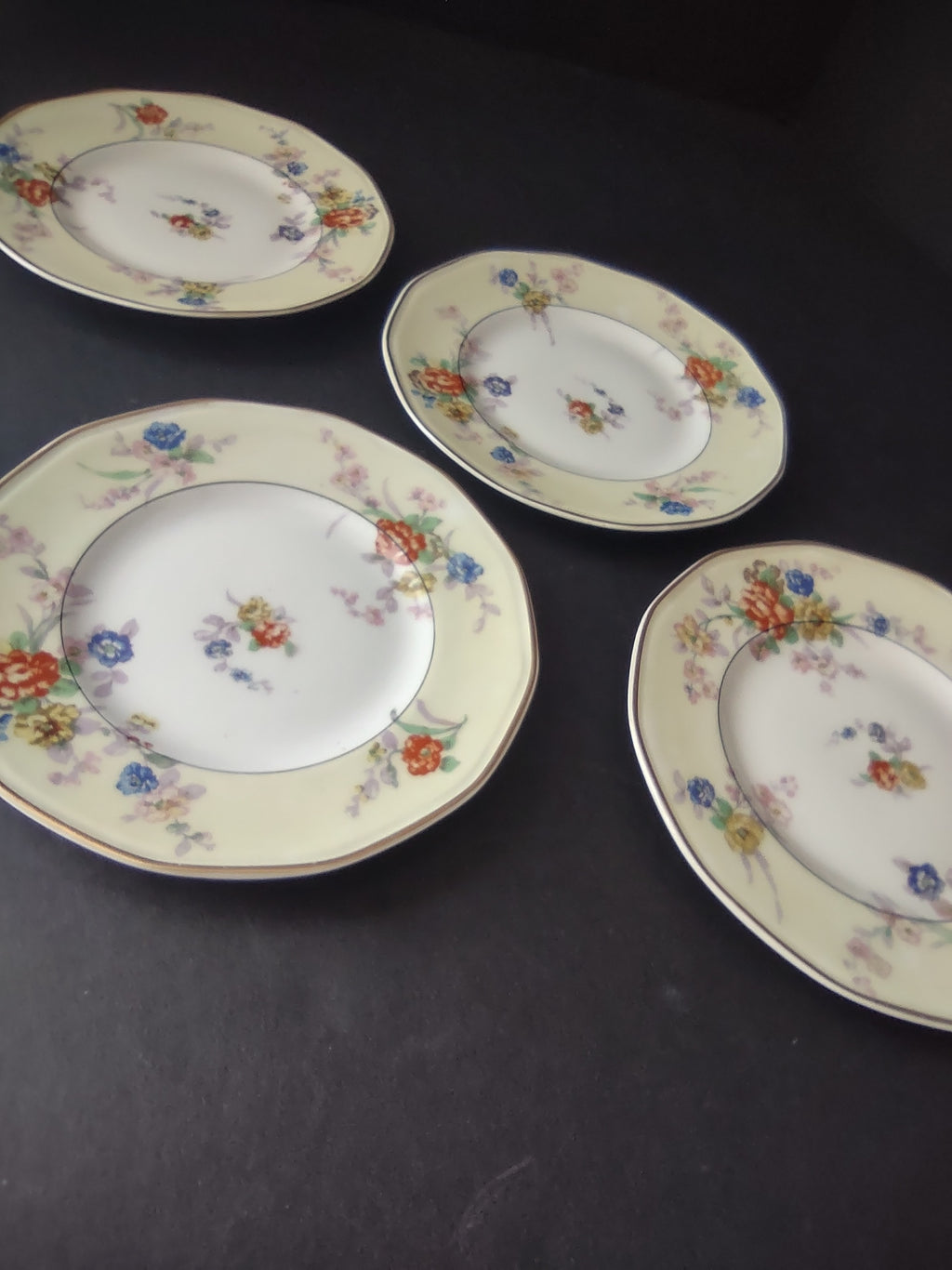 Haviland Limoges 8 x Yellow Jewel Bread Butter Plate Floral (lot 830)