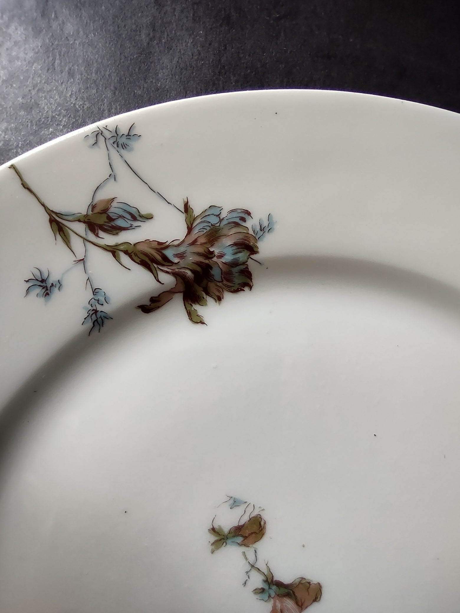Depose Haviland Limoges Pink Brown Cornflower Luncheon /Salad Plate (lot 968)