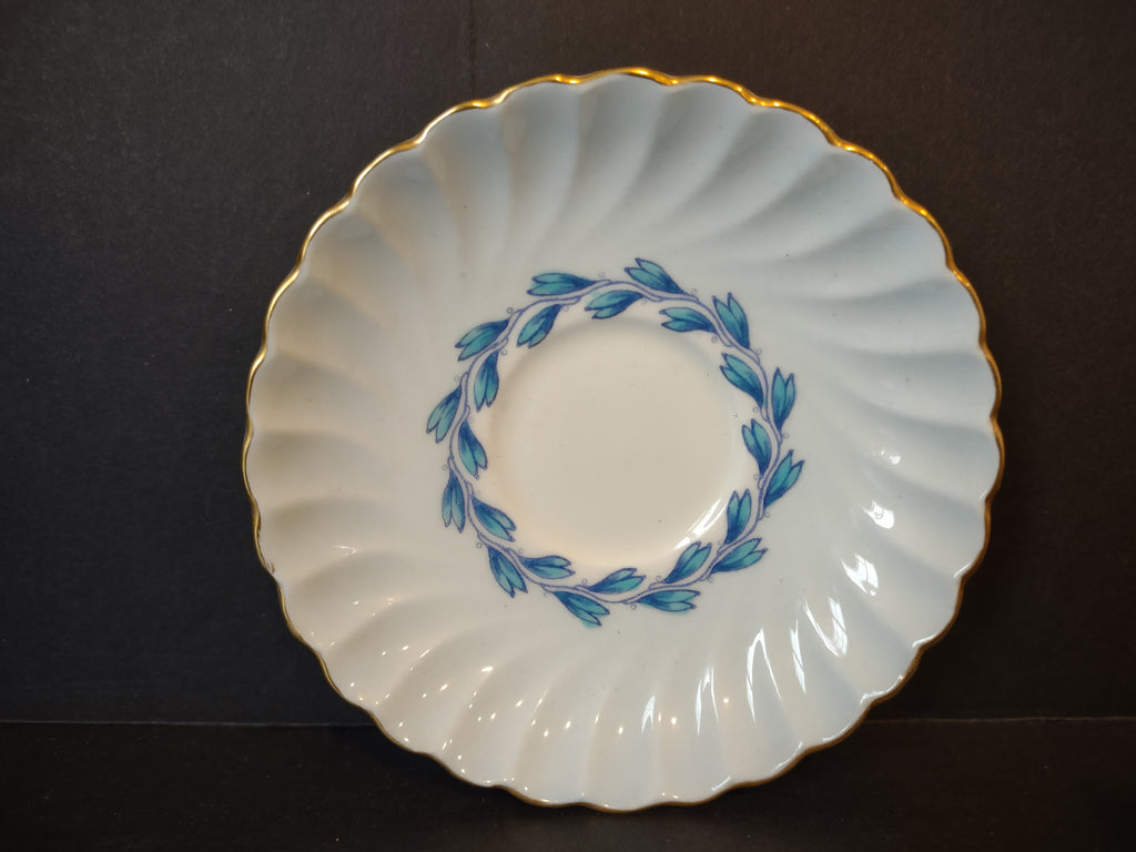 Vintage Minton England Bone China Cheviot Blue Demitasse Saucer (lot 5438)