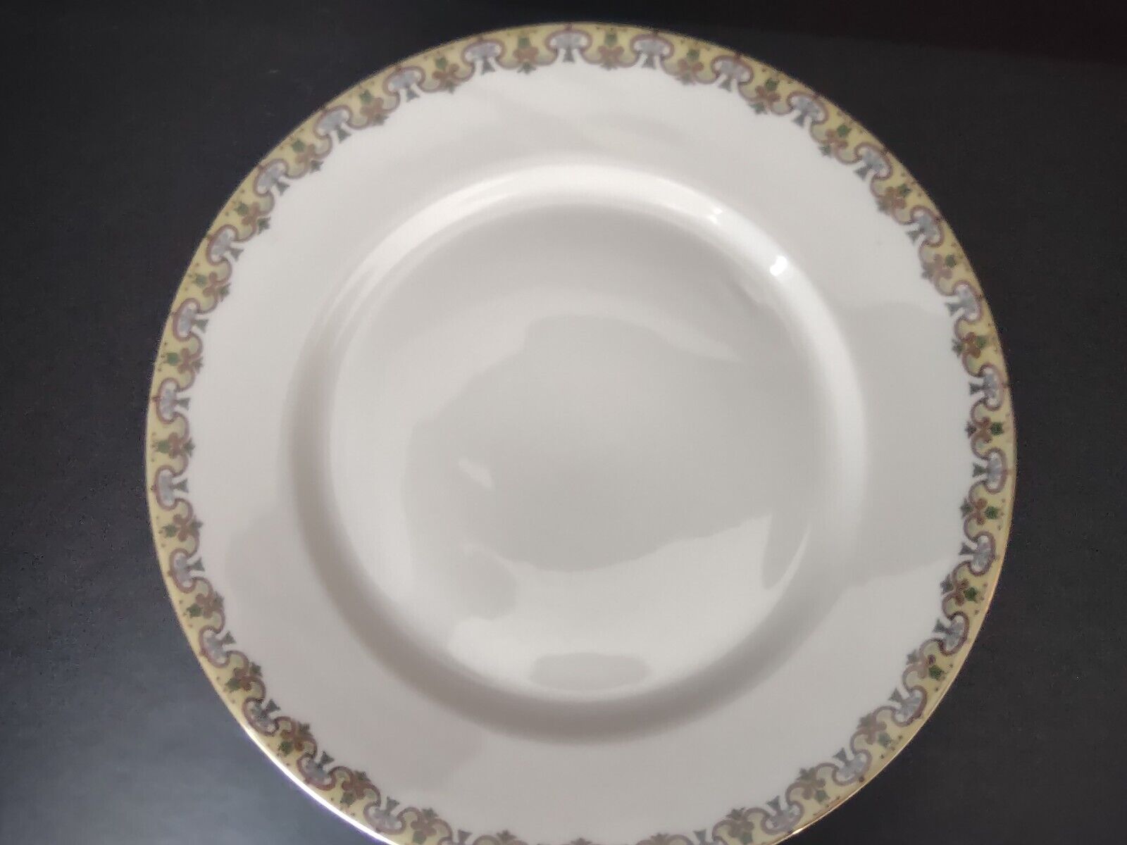 Wm Guering Limoges France 5 x Dinner Plate Yellow Gold Design (lot 531)