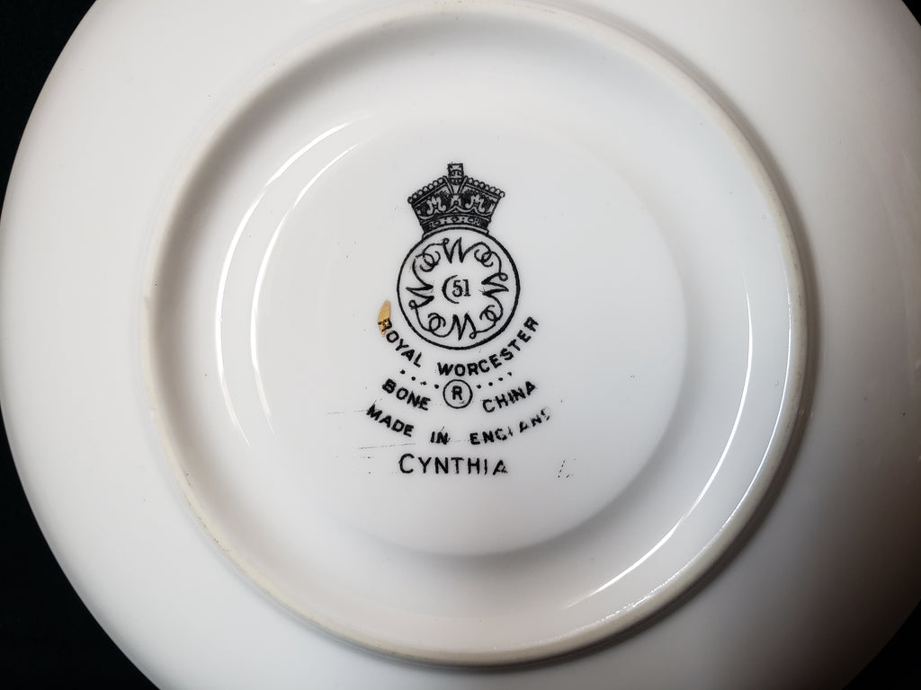 Vintage Royal Worcester Cynthia Saucer ONLY (lot 2114)