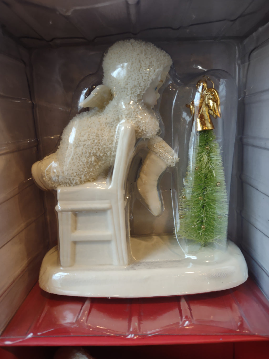 Snowbabies "It's All I Want For Christmas" Knitted Stocking Porcelain (lot 1452)