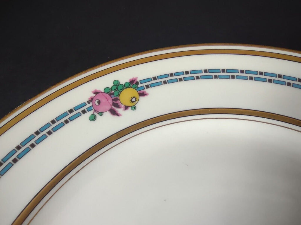 Depose Limoges Gold Trim Fruit Design Dinner Plate (lot 638)