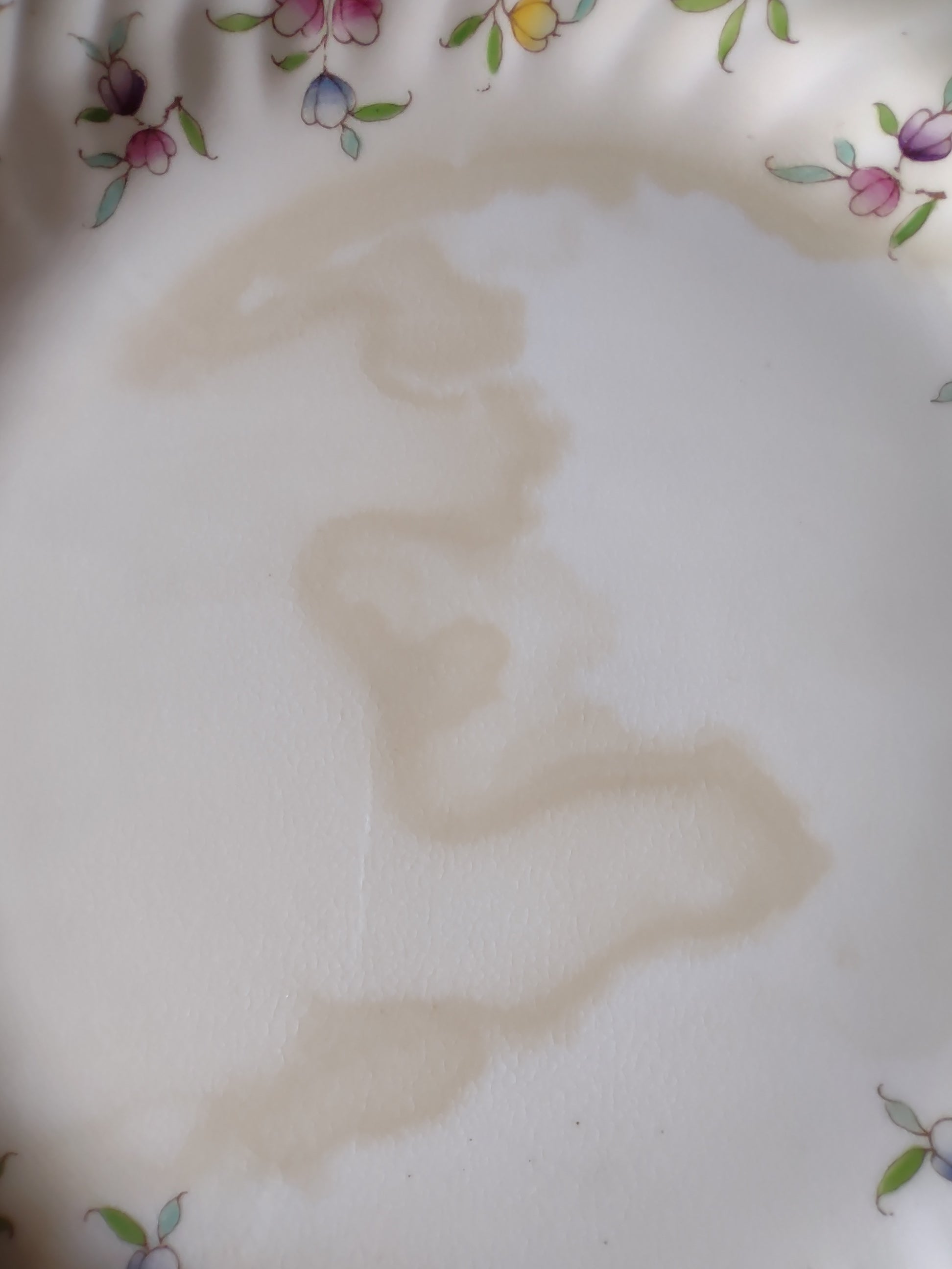 Vintage Minton Virginia Dinner Plate Bone China Floral IMPERFECT (Lot 5517)