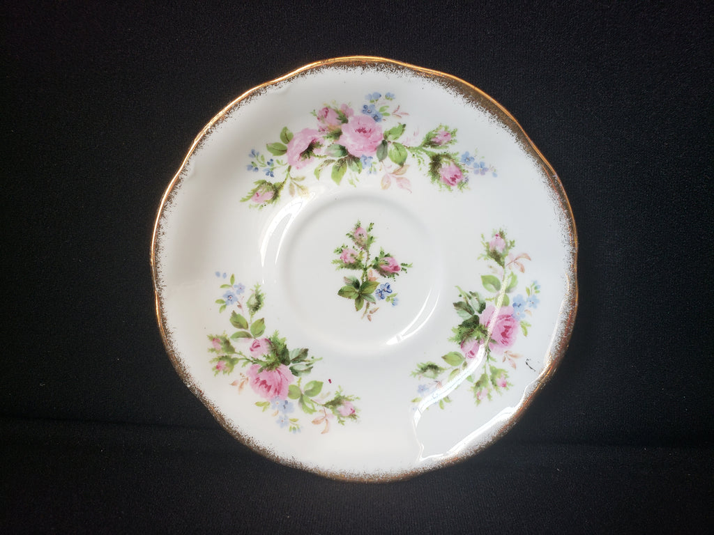 Vintage Royal Albert Bone China Moss Rose Saucer ONLY (lot 2017)