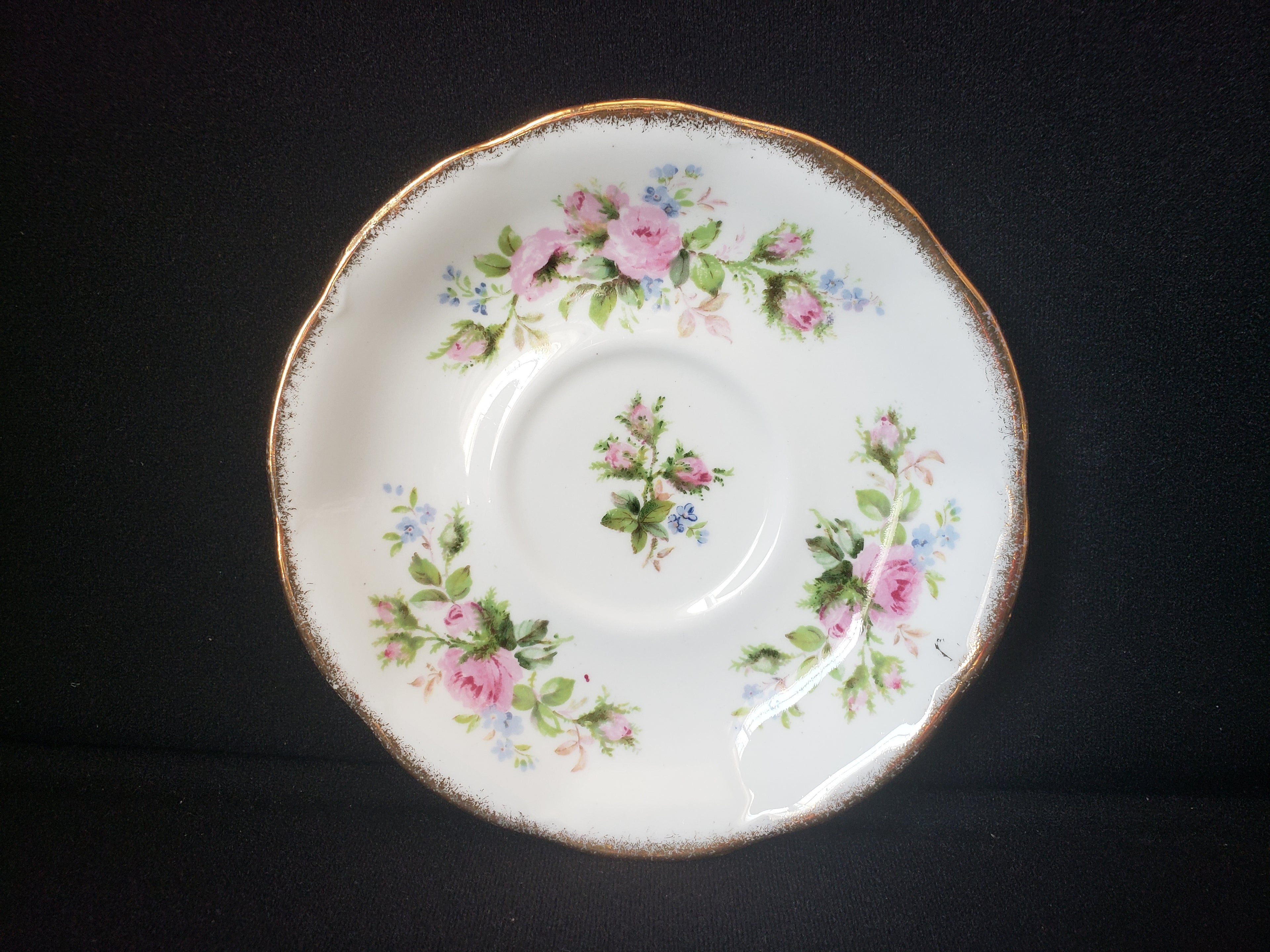 Vintage Royal Albert Bone China Moss Rose Saucer ONLY (lot 2017)