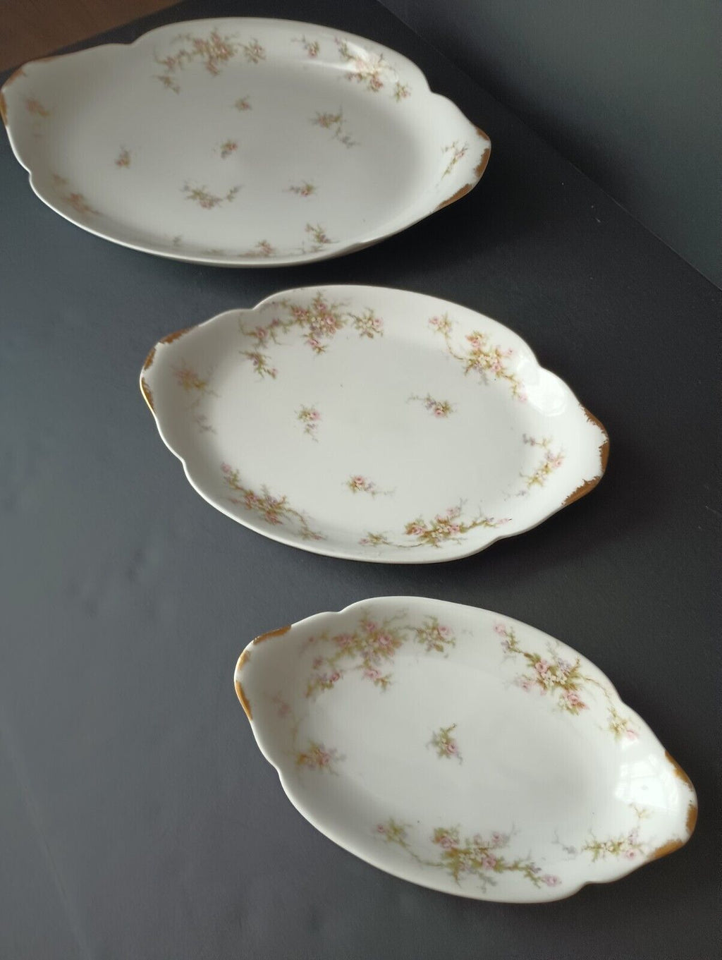 Haviland Limoges France Oval Serving Tray Set of 3 (lot 399)