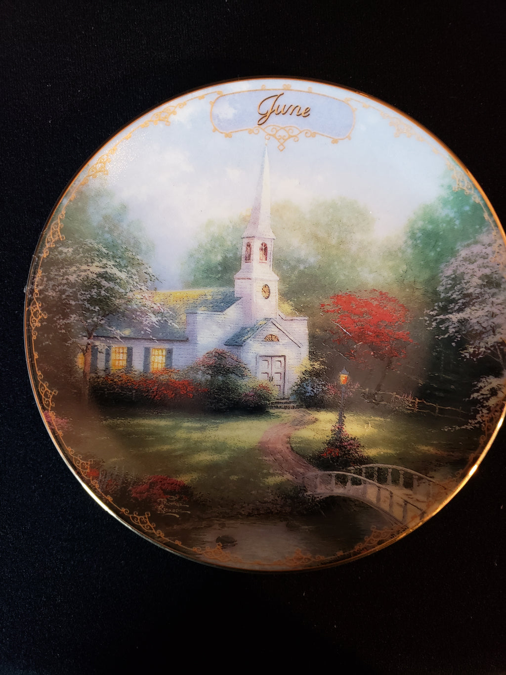 Thomas Kinkade Plate Simpler Times Bradford Exchange