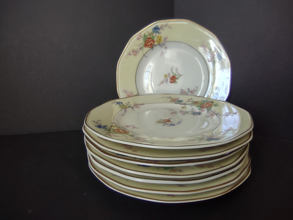 Haviland Limoges 8 x Dessert Salad Yellow Jewel Plate (lot 831)