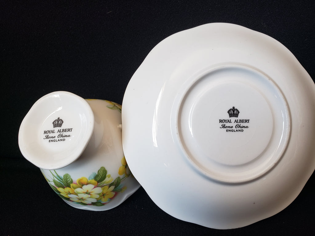 Vintage Royal Albert Floral Primula Demitasse Cup with Saucer (lot 2037)