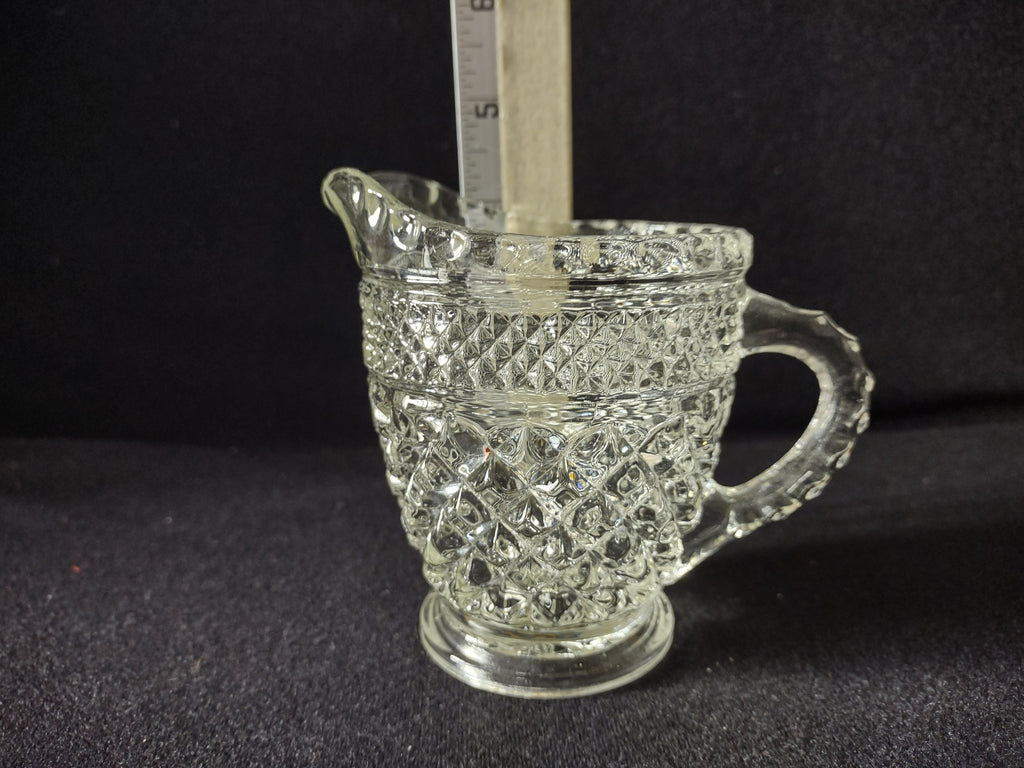 Wexford Anchor Hocking Glass Creamer Diamond Pattern (lot 5152)