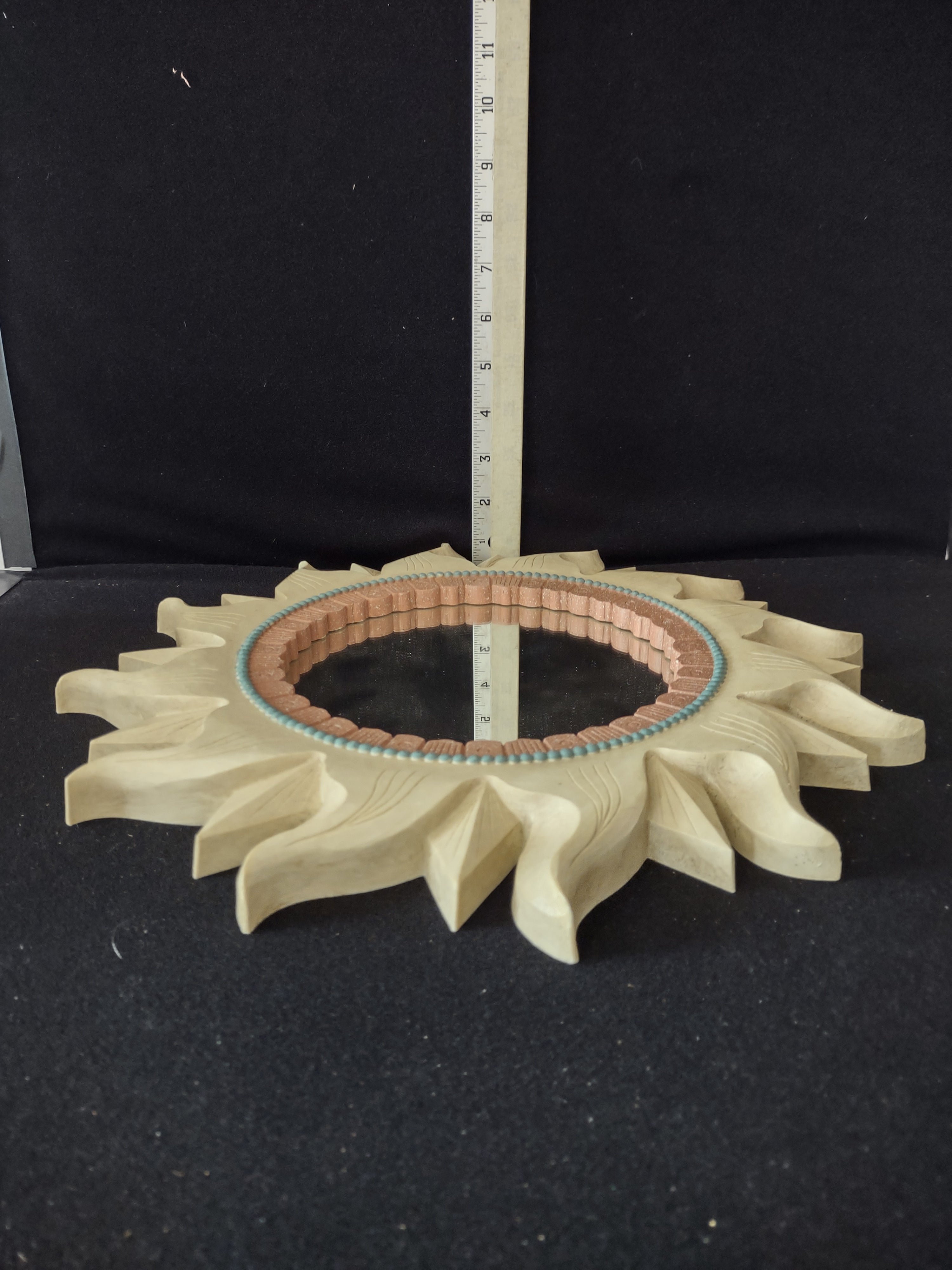 Vintage Sunburst Mirror Wall Hanging Southwestern Style (Lot 3859)