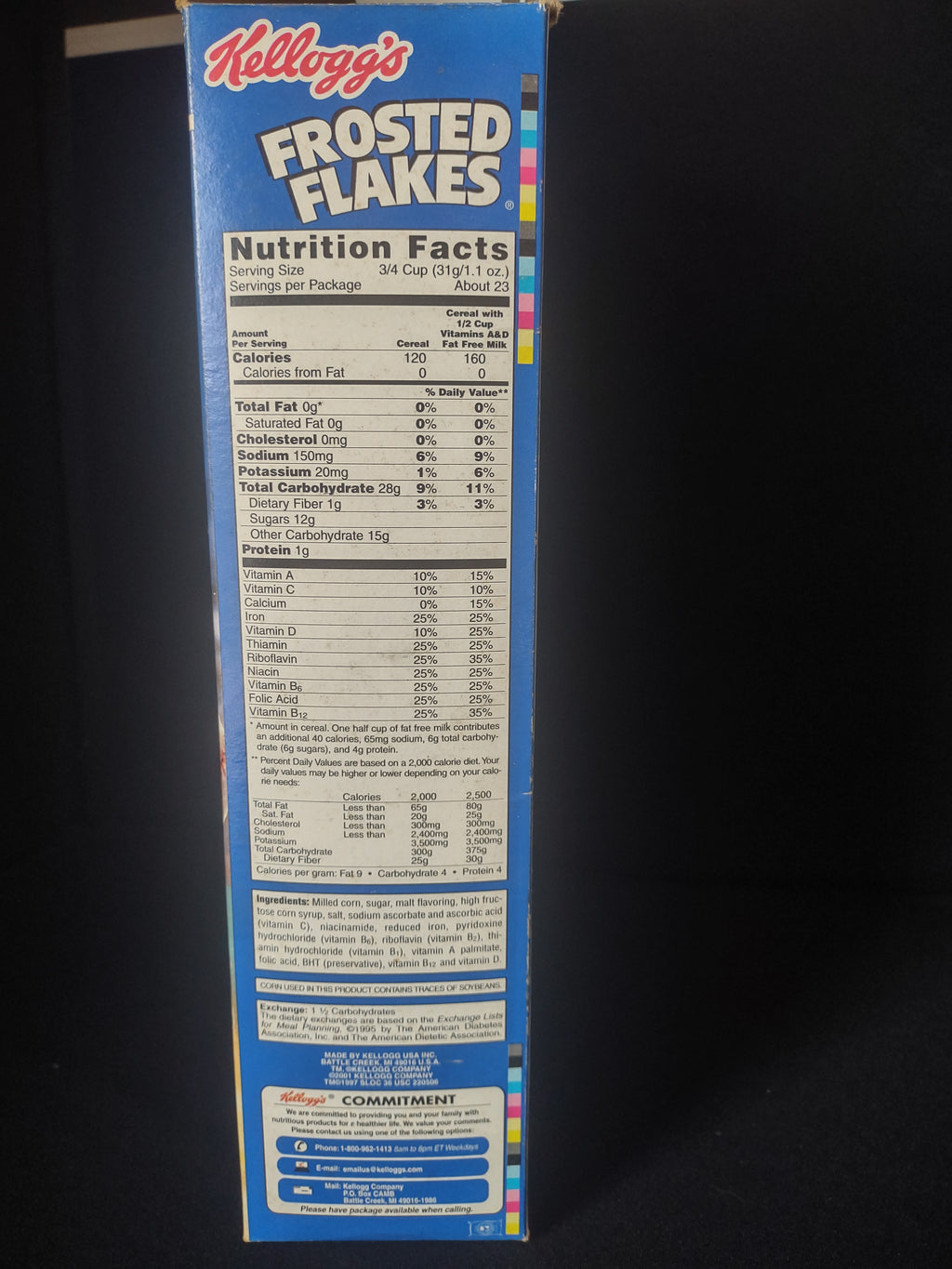 Vintage CollectibleKellogg's Frosted Flakes Empty Box Derek Jeter (lot 2171)