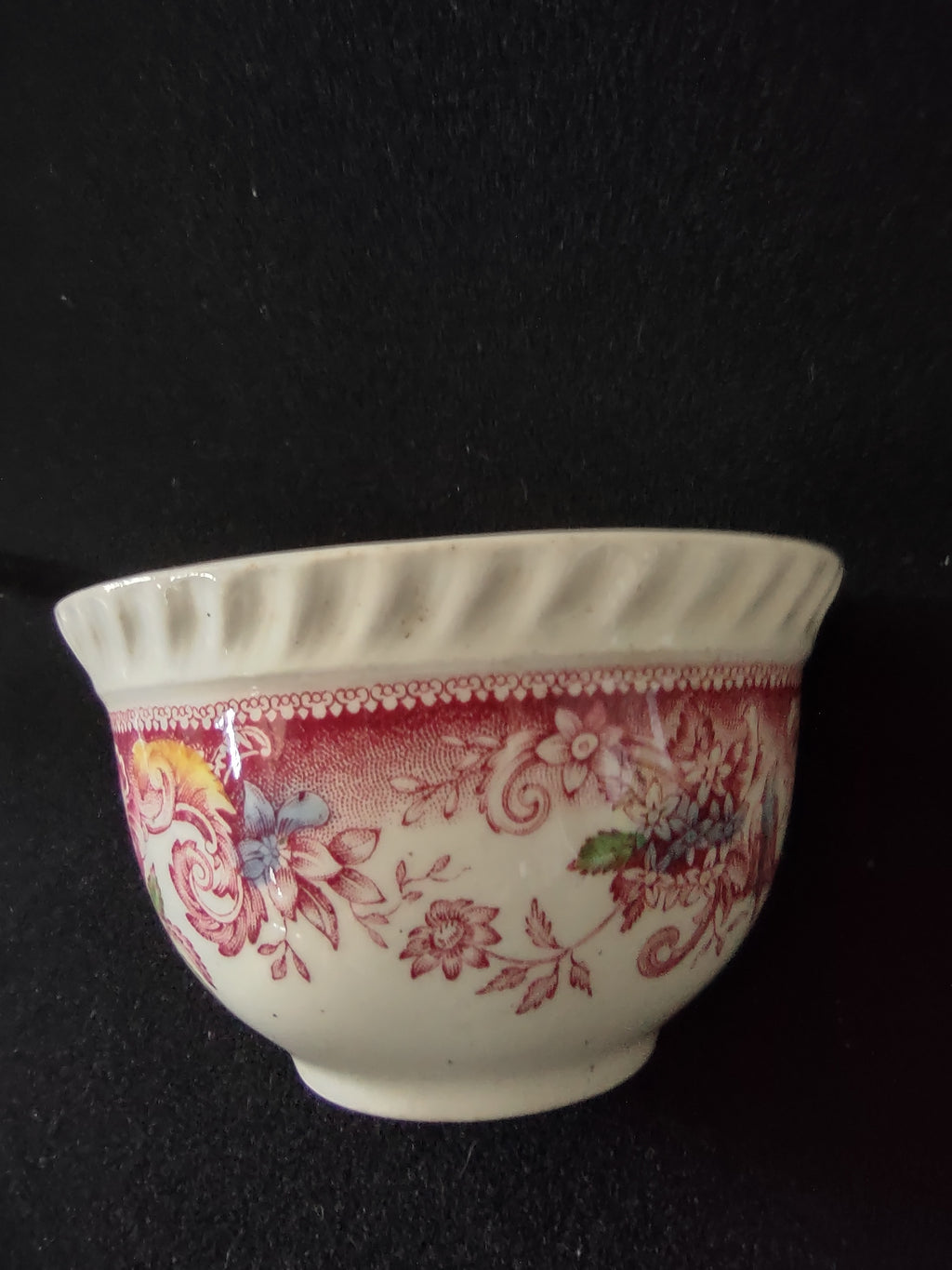 Vintage Johnson Teacup Saucer Ironstone Devonshire Pink x 3 IMPERFECT (lot5670)