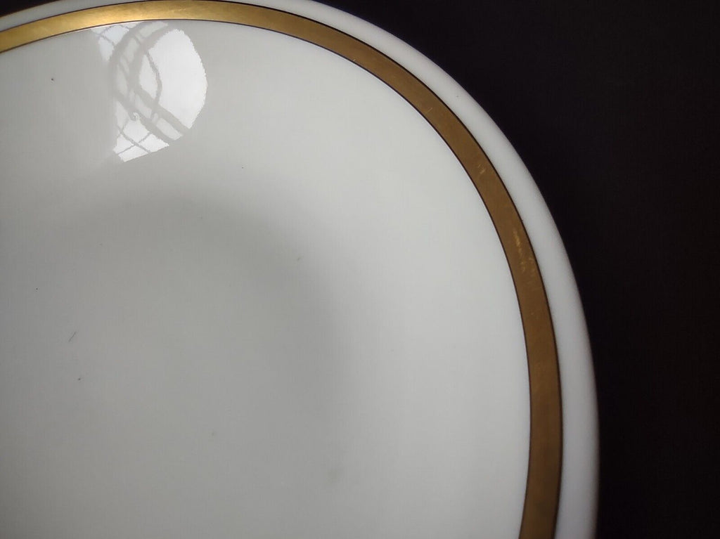 Haviland Limoges Gold & Black Trim White Coupe Cereal Oatmeal Bowl (lot 669)