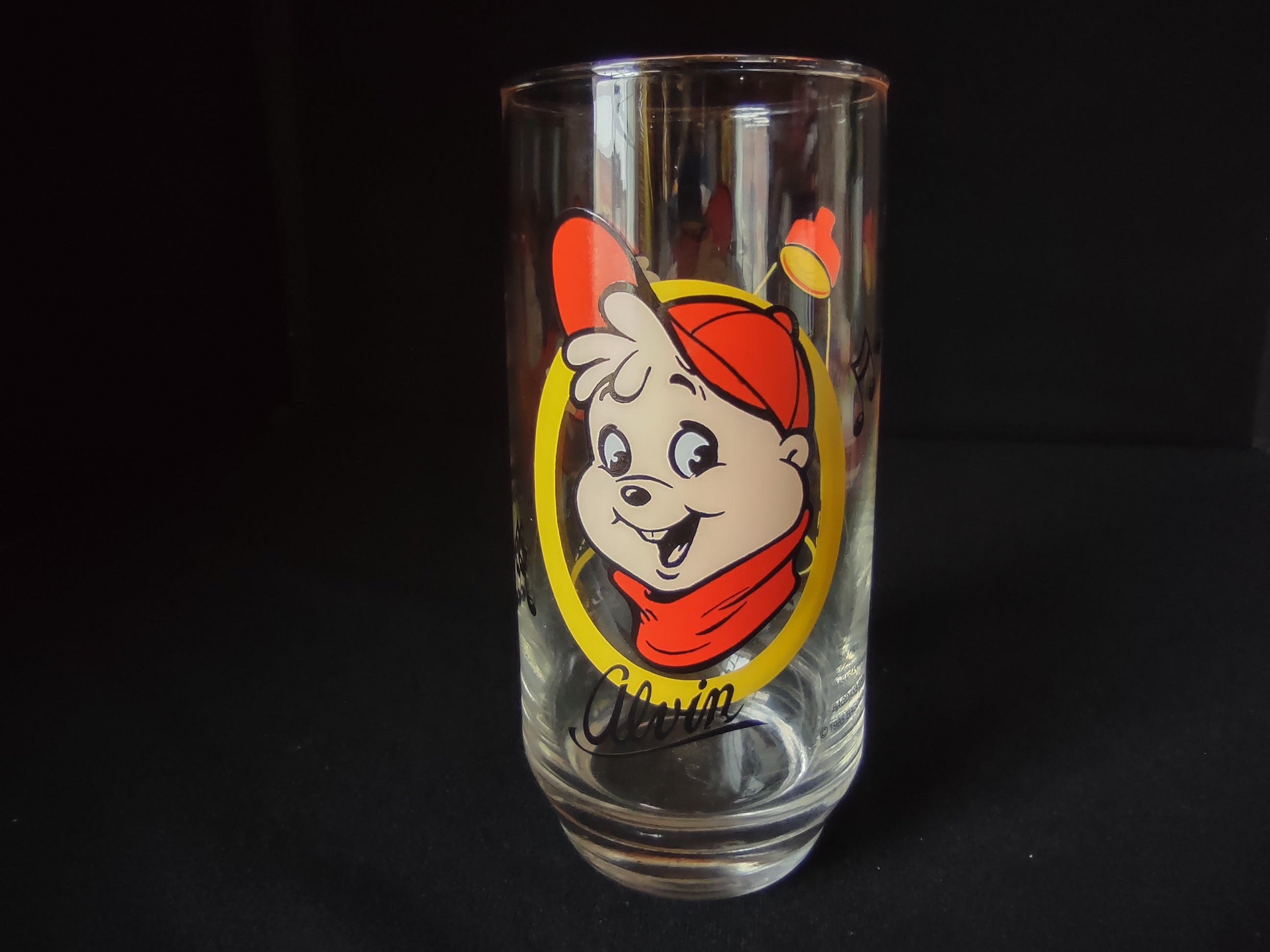 1985 Alvin and the Chipmunks "Alvin" Vintage Drinking Glass (lot1536)