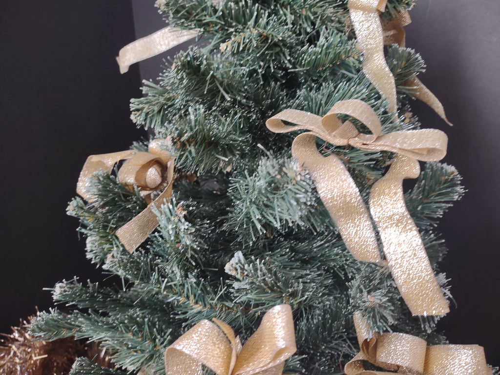 Christmas Holiday Small 20" Tree Gold Garland (lot 1284)