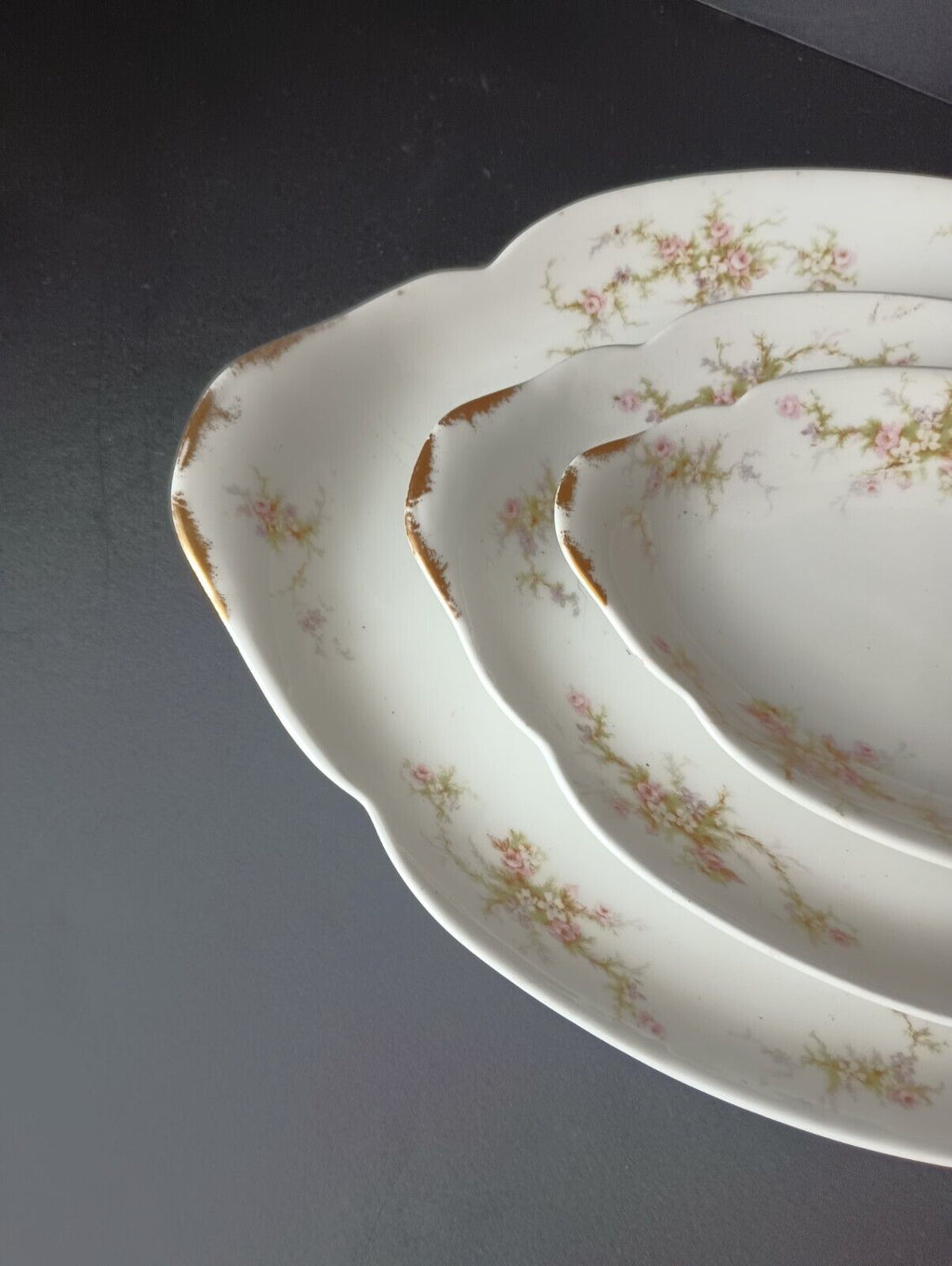 Haviland Limoges France Oval Serving Tray Set of 3 (lot 399)