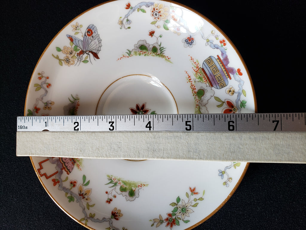 Vintage Royal Worcester Higgins Seiter Butterfly Tea Cup Saucer (lot 2121)