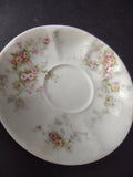 Haviland Limoges 5-1/2" Saucer ONLY Pink Yellow Rose (lot 846)