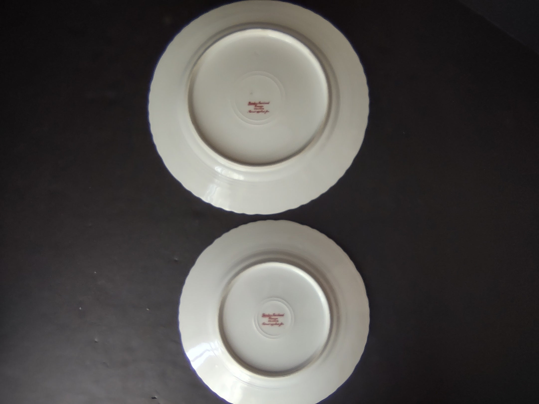 Haviland Limoges Set of Dinner Luncheon Plate Pink Purple Yellow Rose (lot 843)
