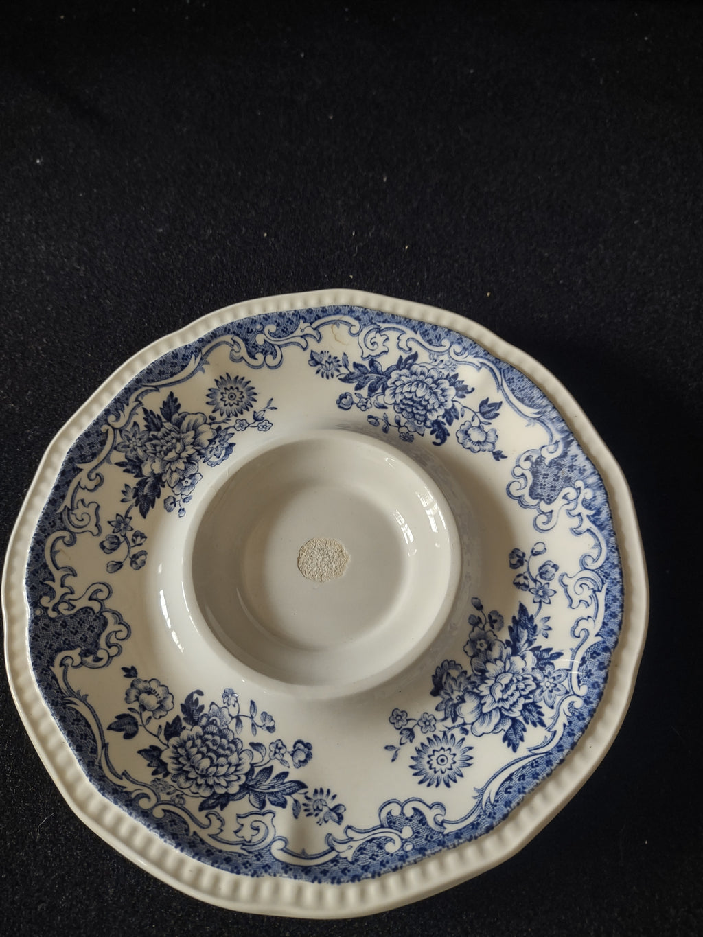 Vintage Kensington Staffordshire Saucer Ironstone Balmoral Blue (Lot 5588)