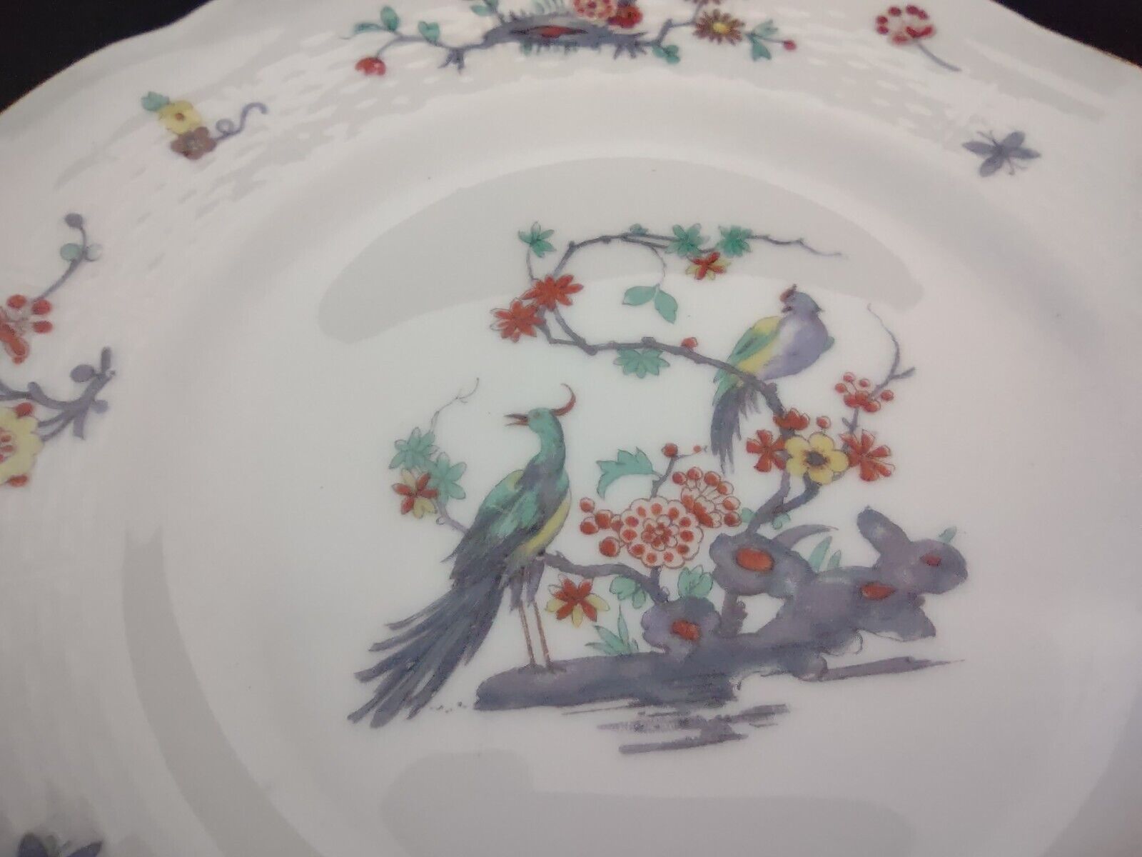 6 x Haviland Limoges France Gold Trim Pheasant 8-1/2" Luncheon Plate (lot 699)