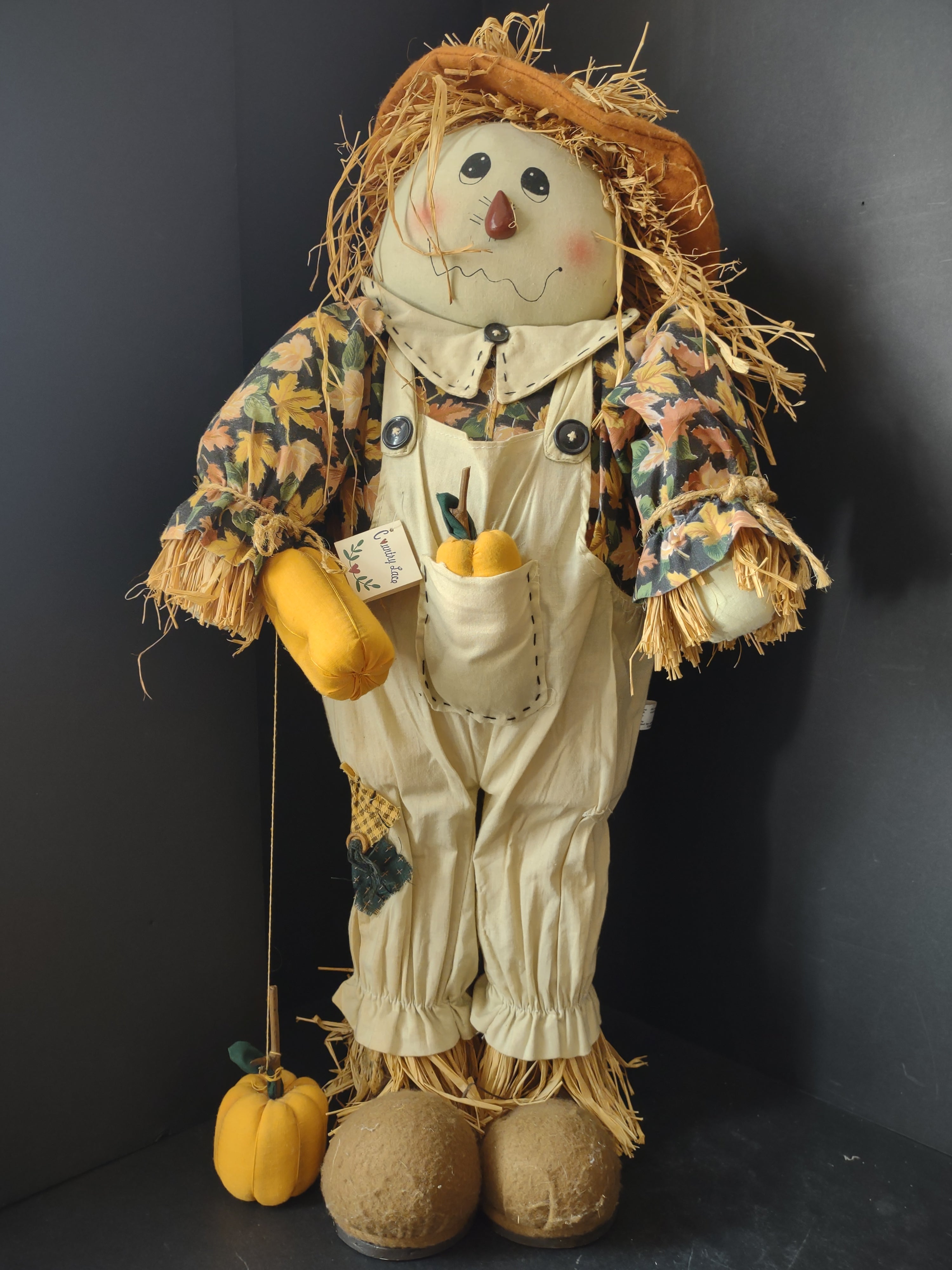 Halloween Fall 25" Country Lace Scarecrow Standing (lot 3078j)